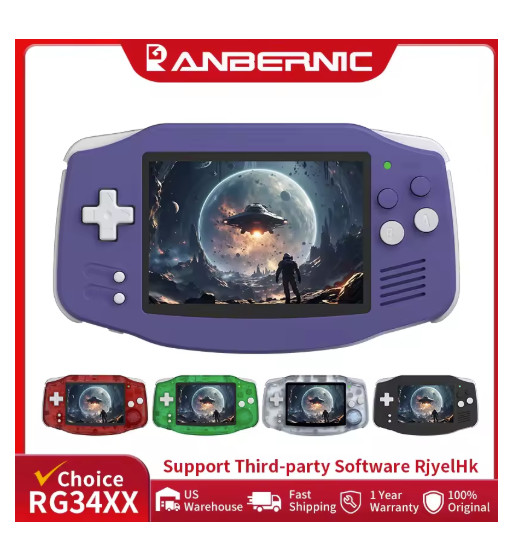 ANBERNIC RG34XX Retro Handheld 3.4” IPS Linux WiFi BT