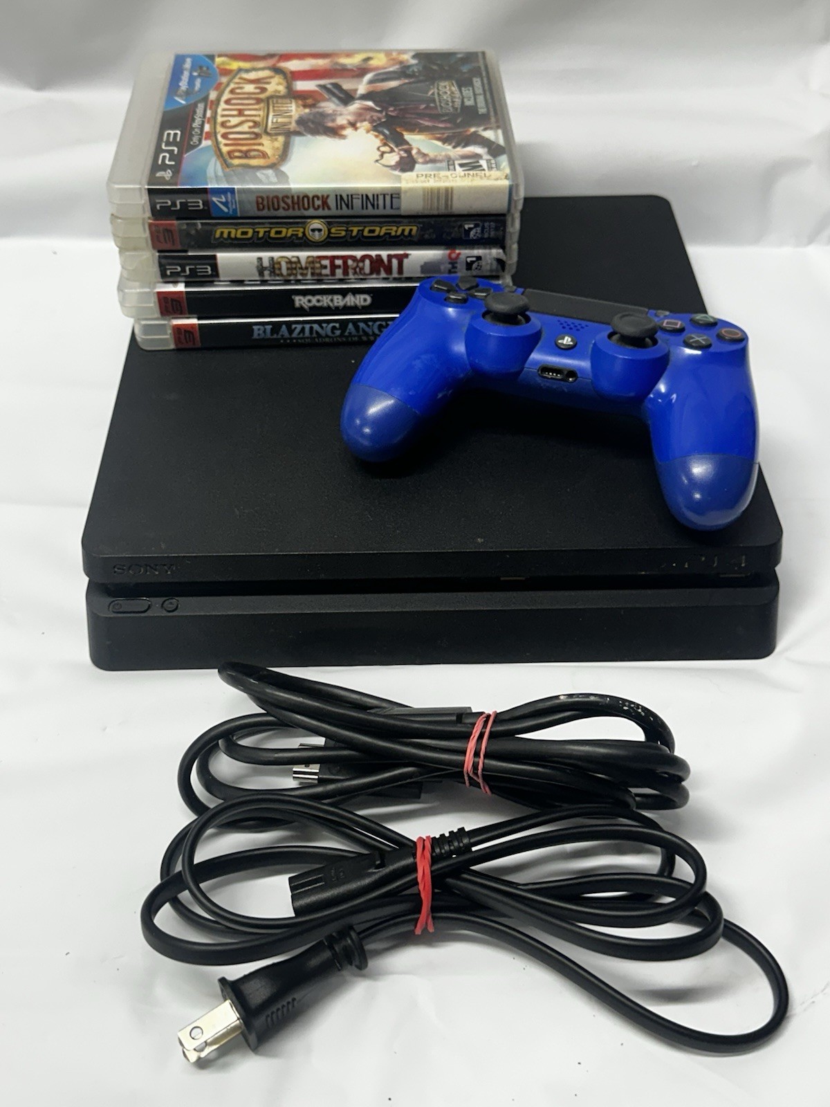 Sony PlayStation 4 PS4 Slim 500GB CUH-2015A Console & Controller – Tested ✅ Game