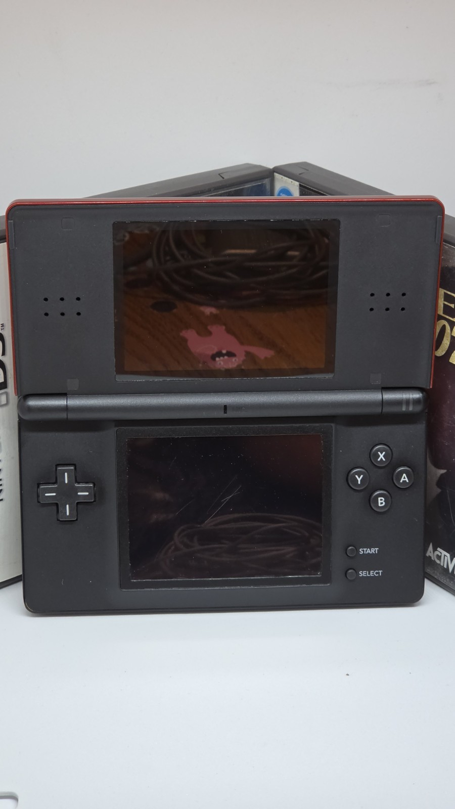 Nintendo DS Lite Crimson Black Bundle GoldenEye 007 Harry Potter