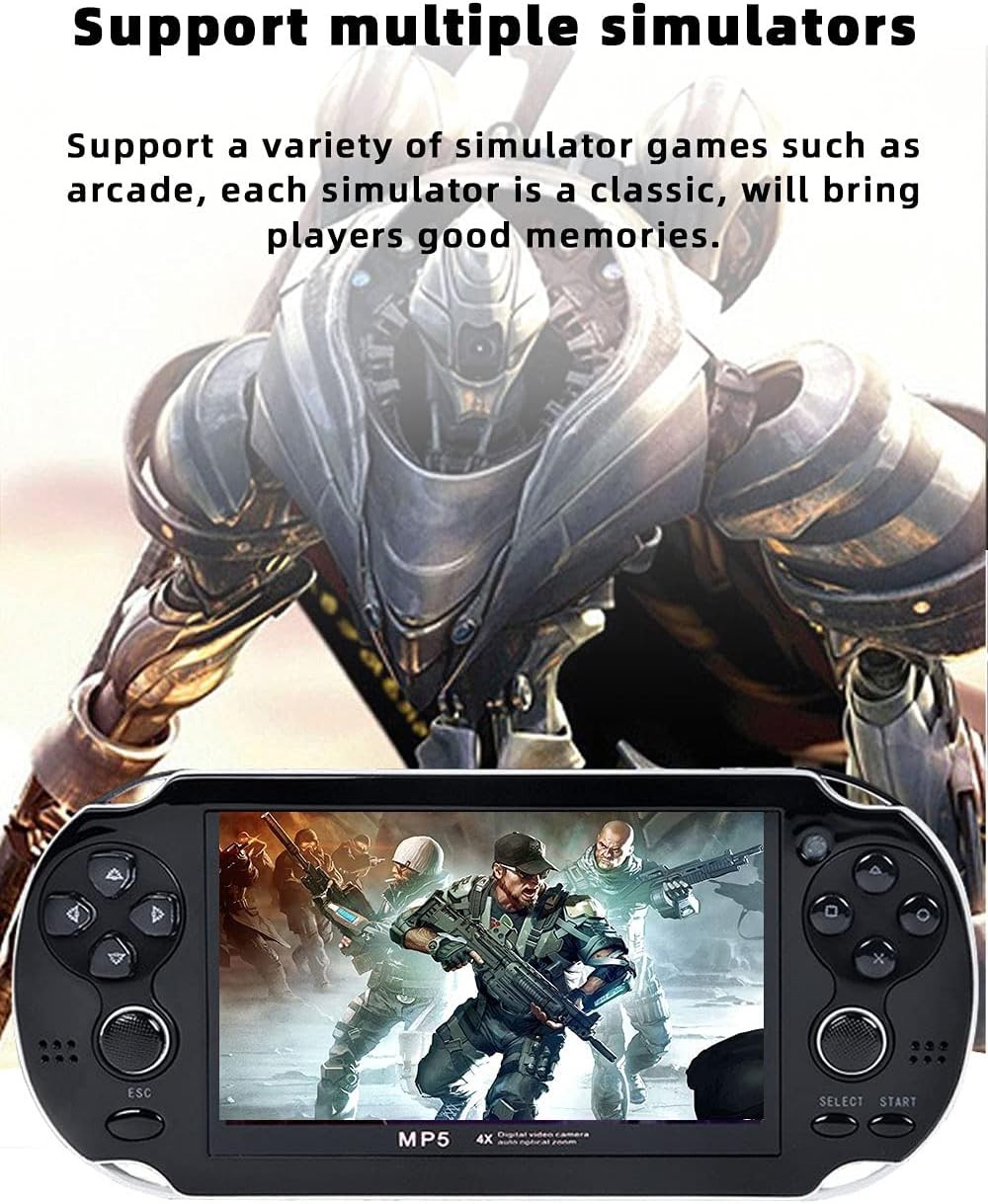 Portable 4.3-Inch Game Console with Double Joystick & Built-in 2200 Games