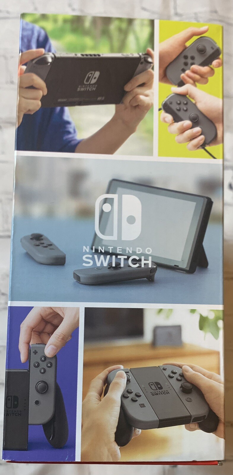 Nintendo Switch 32GB Handheld System Gray Left Joy Con Broken Controller Include