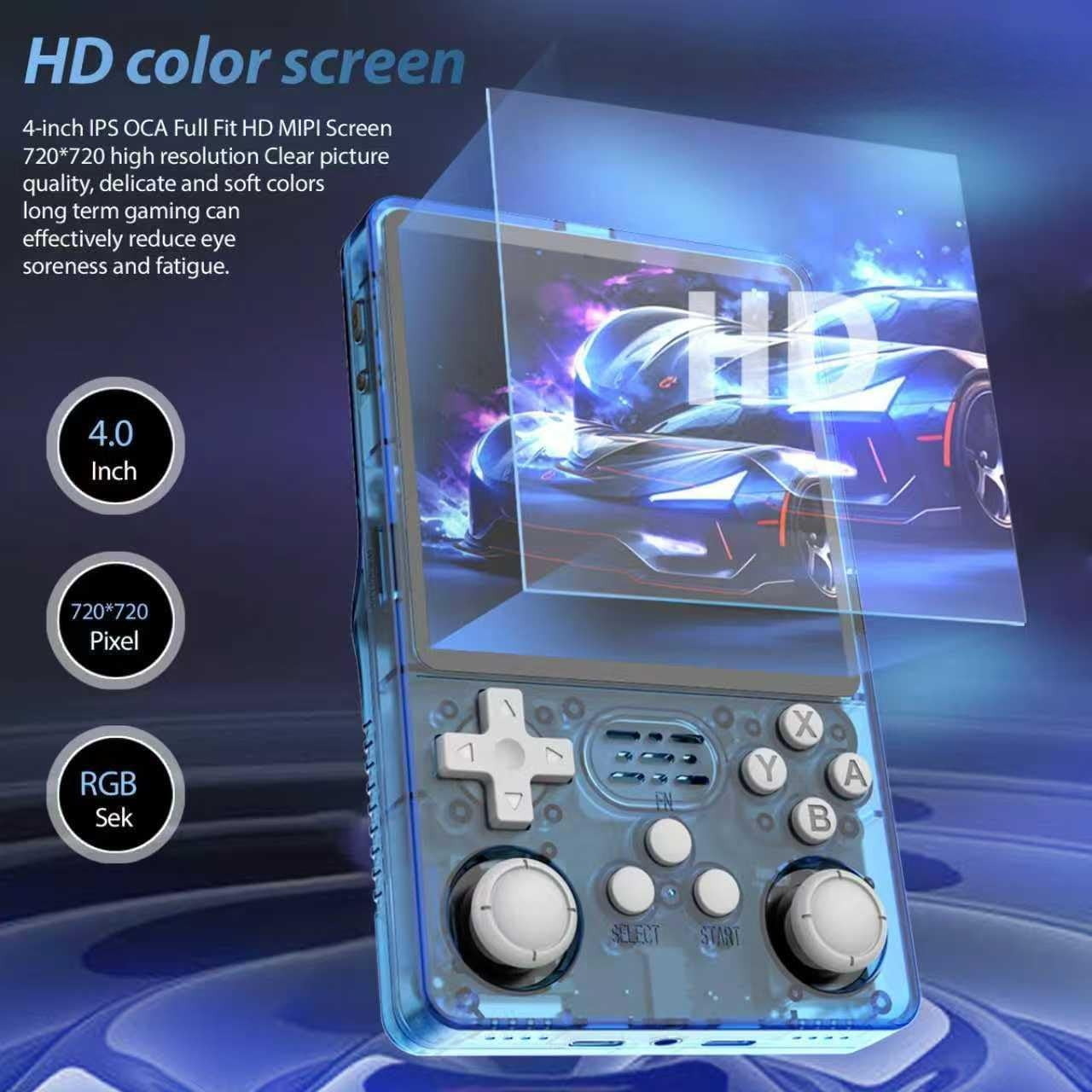 R36Plus Handheld Game Console,Portable Retro Gaming Console 4.0″ IPS Screen ,64G