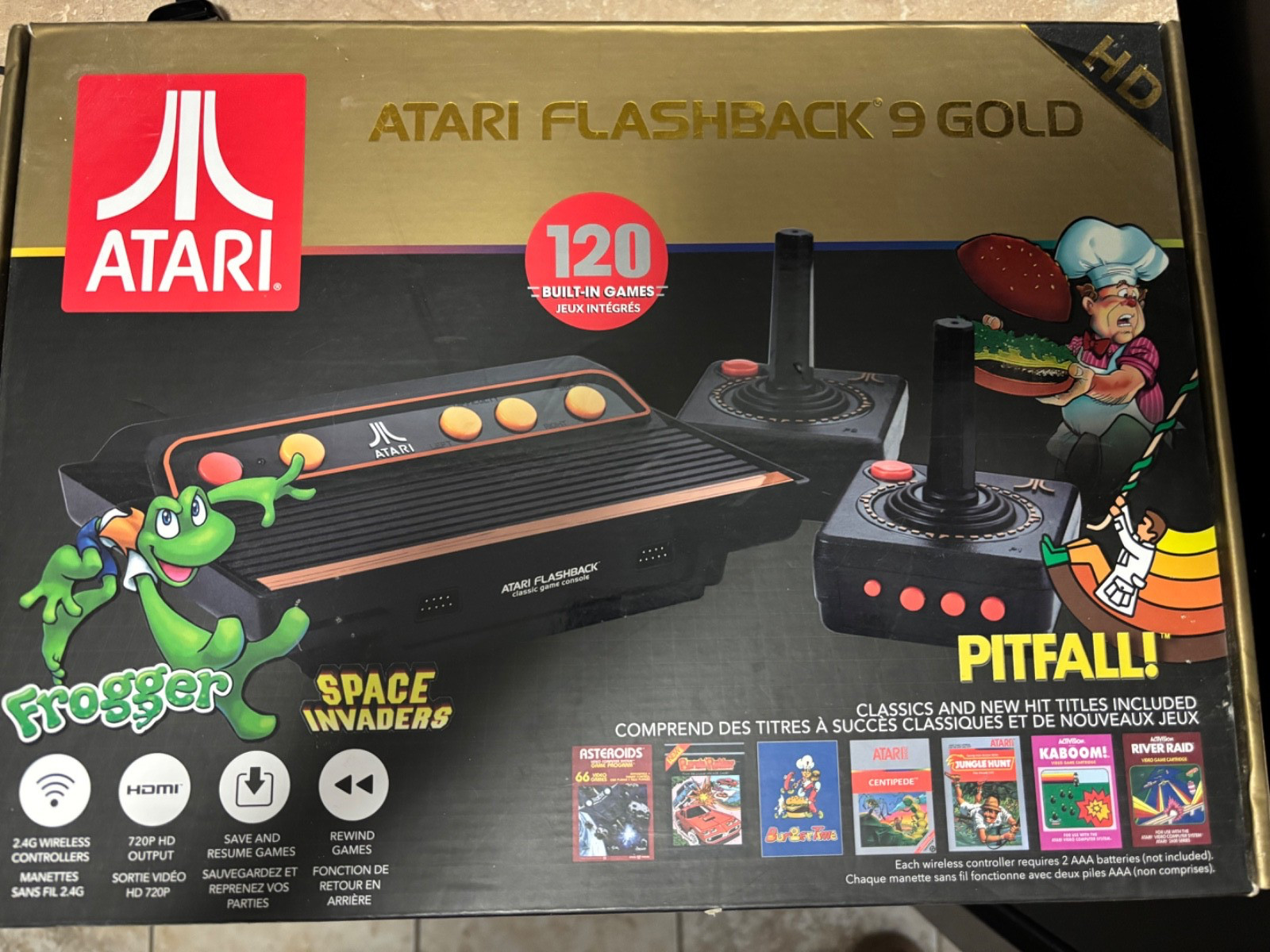 Atari Flashback 9 Gold Console with 120 Built-in Games