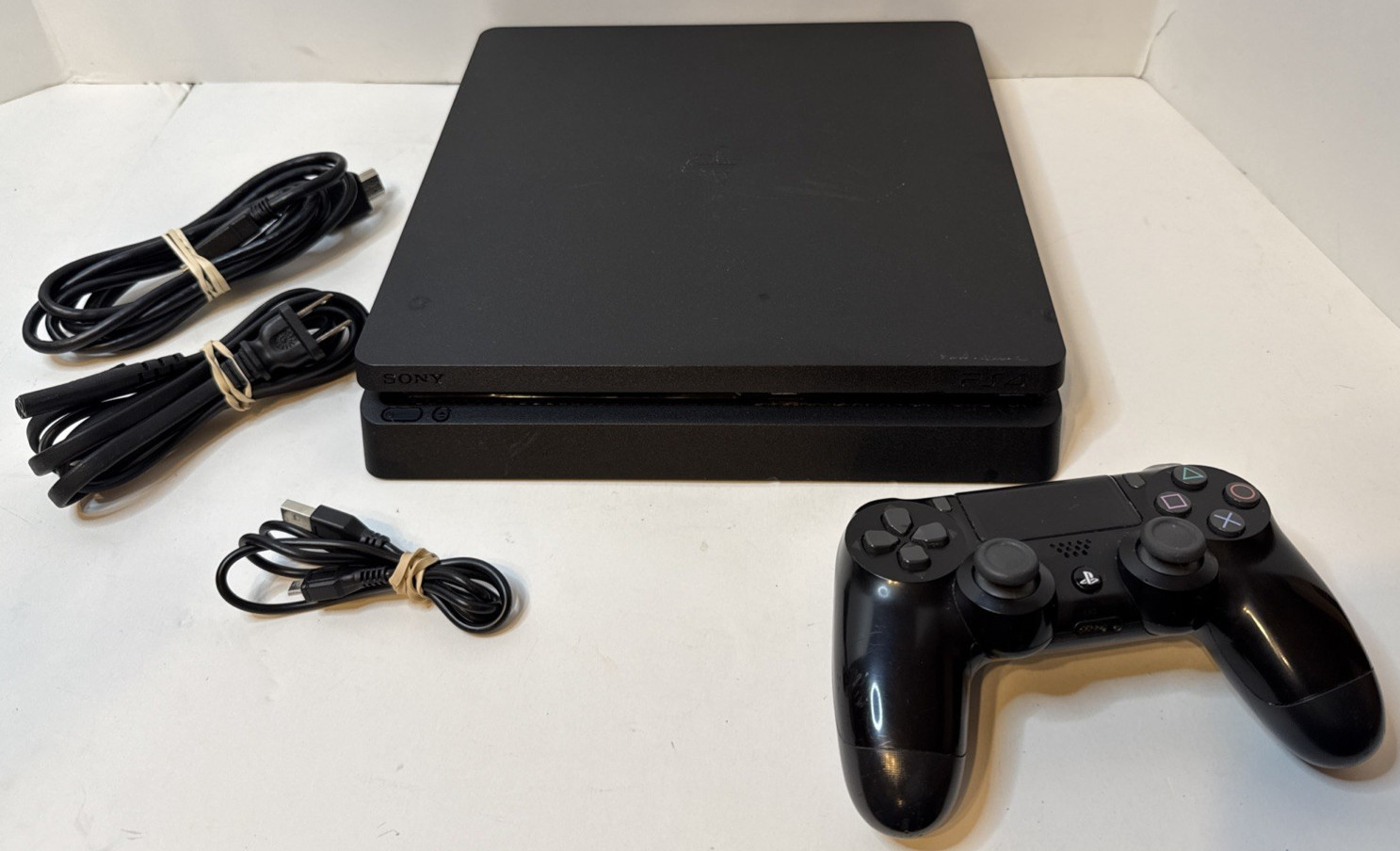 Sony PlayStation 4 Slim PS4 1TB Black Console CUH-2115B & OEM Controller Tested