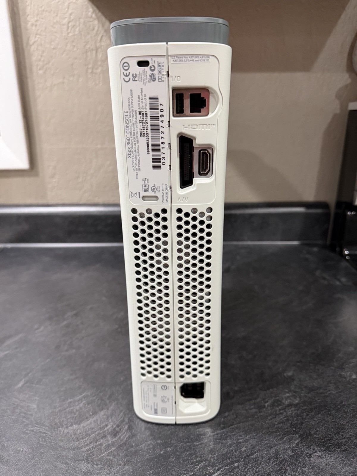 Microsoft Xbox 360 Console with White Wireless Controller -Cleaned and Tested