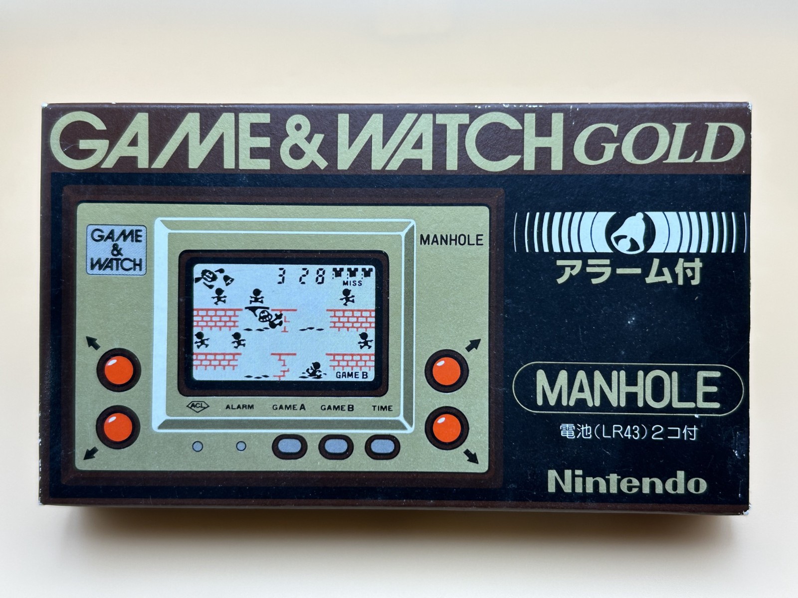 Nintendo Game & Watch MANHOLE MH-06 Gold Series 1981 Mint in Box