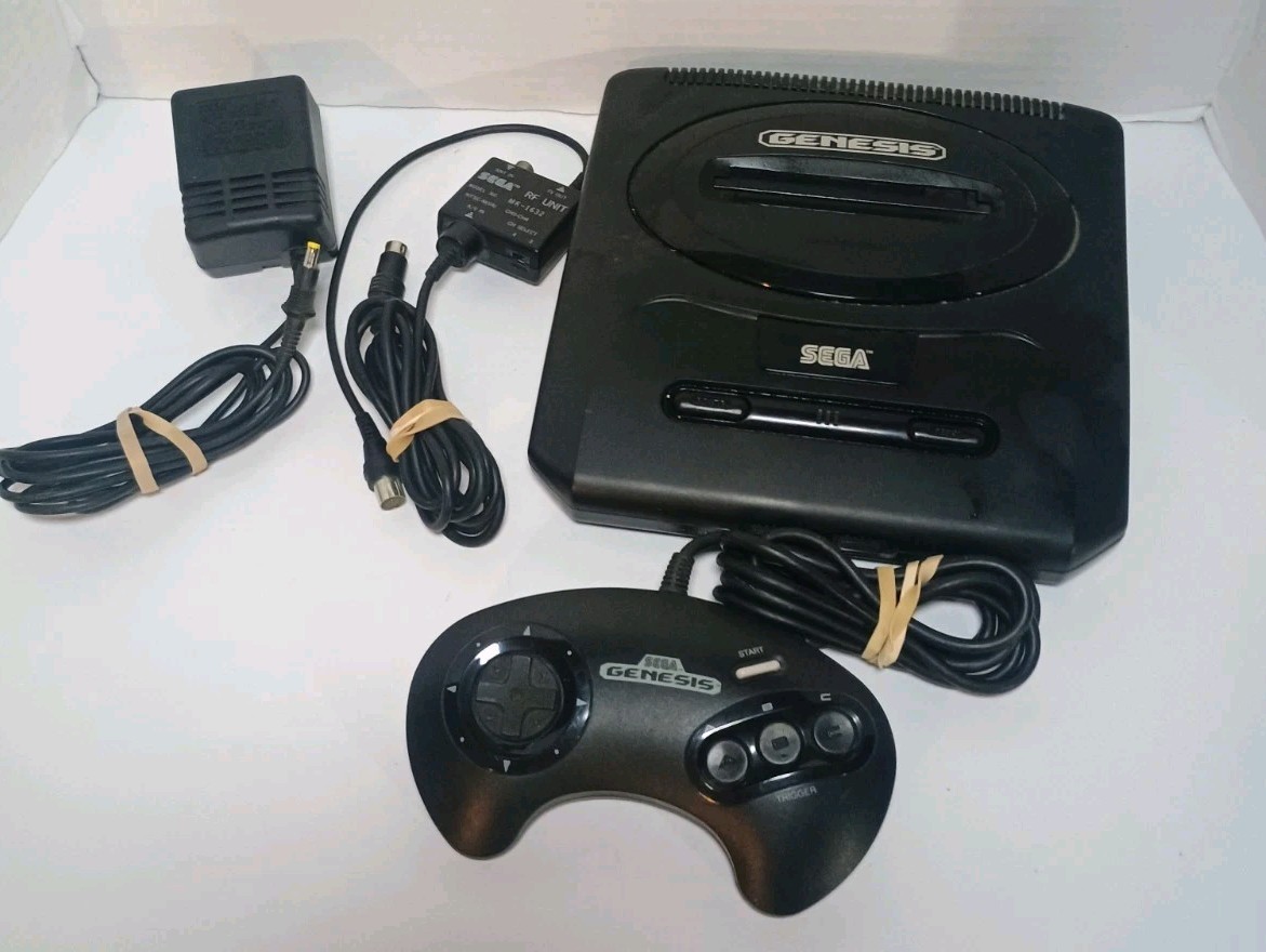 SEGA Genesis Model 2 Console – Black OEM power supply and controller!