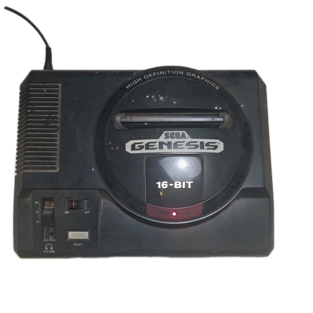Original SEGA GENESIS 16 Bit High Def Console MK-1601 Controller & Power Adapter