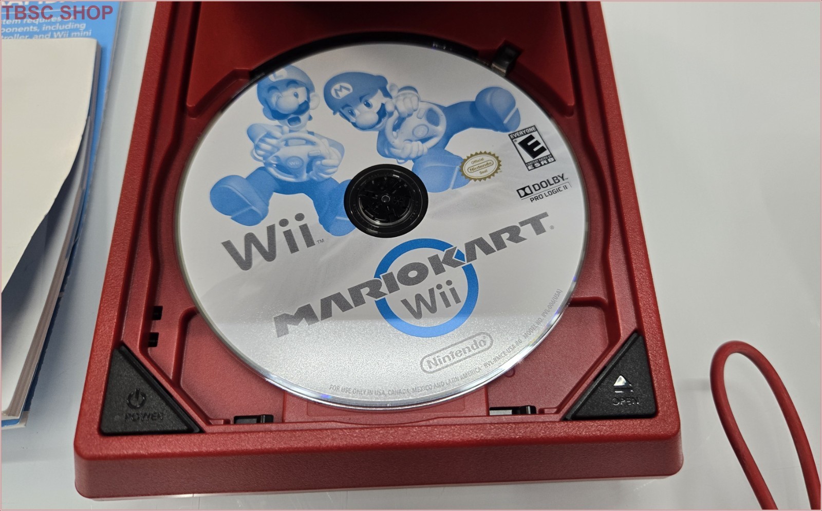 Nintendo Wii mini Red & Black Console With Mario Kart Extra Controller