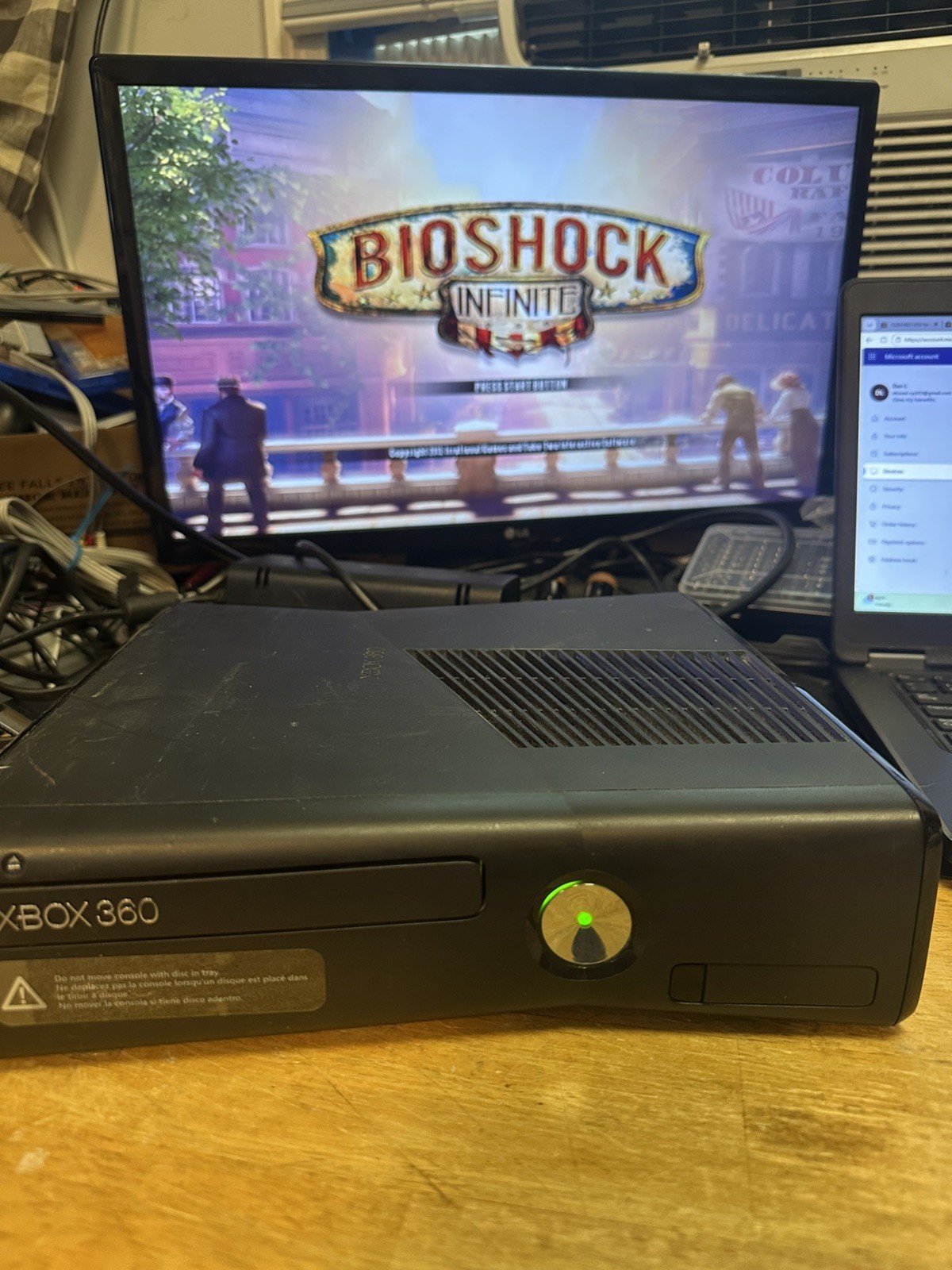 Microsoft XBox 360 S Slim Model 1439 250GB Console System Bundle – Tested