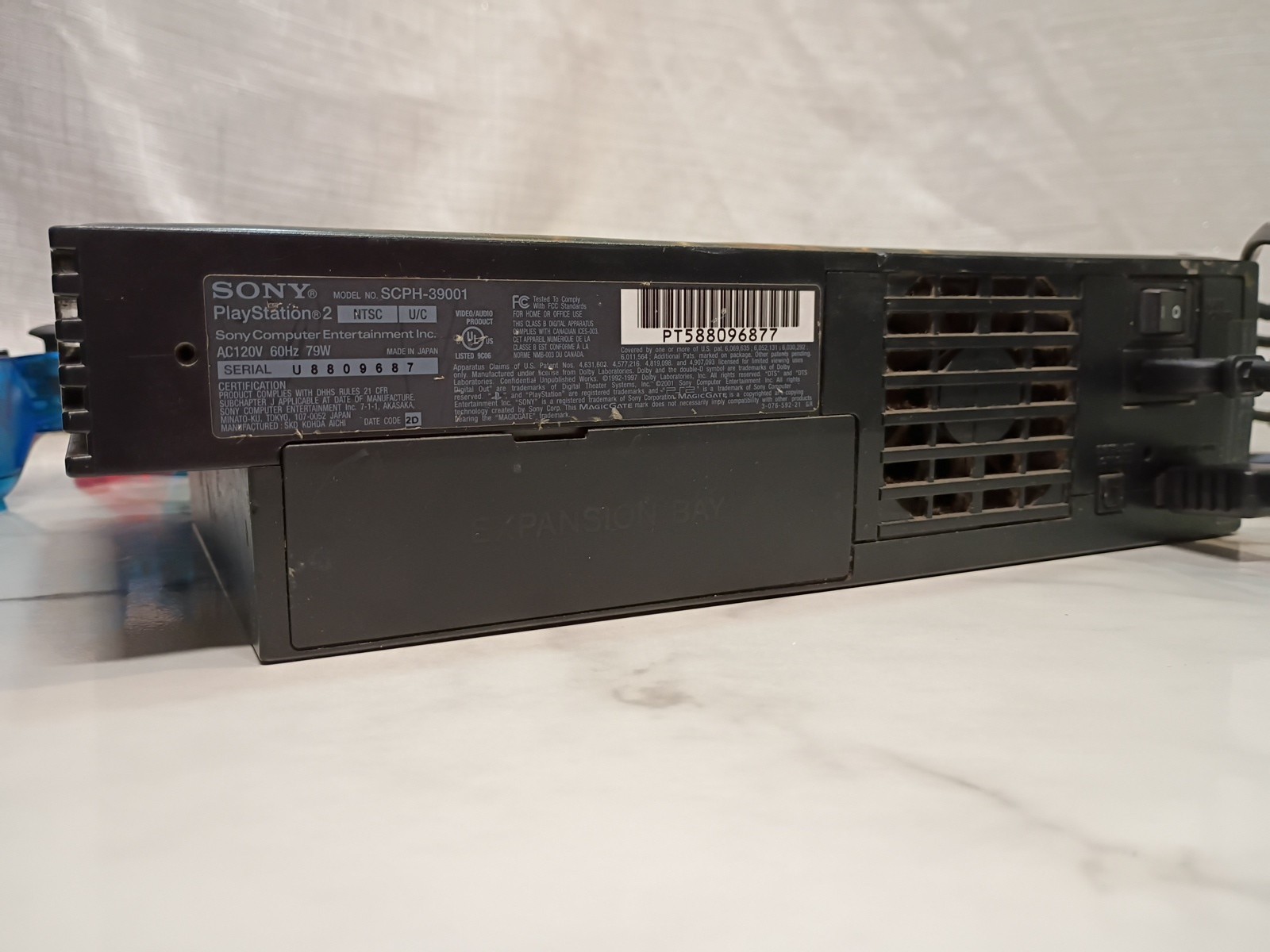 Sony PlayStation 2 Black Console With 2 Controllers Power On But No Tv Screen