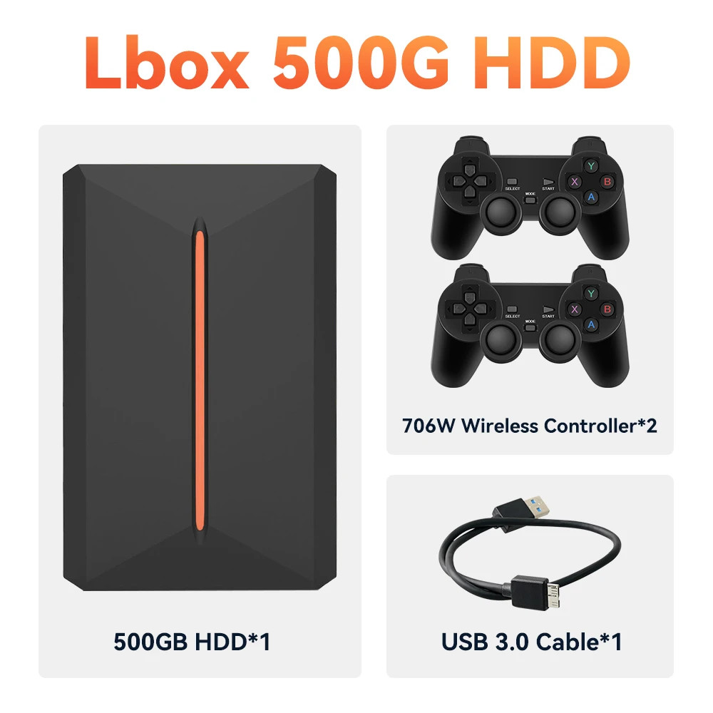 Reproduction Gaming Hard Drive Console with 2 Wireless Controllers
