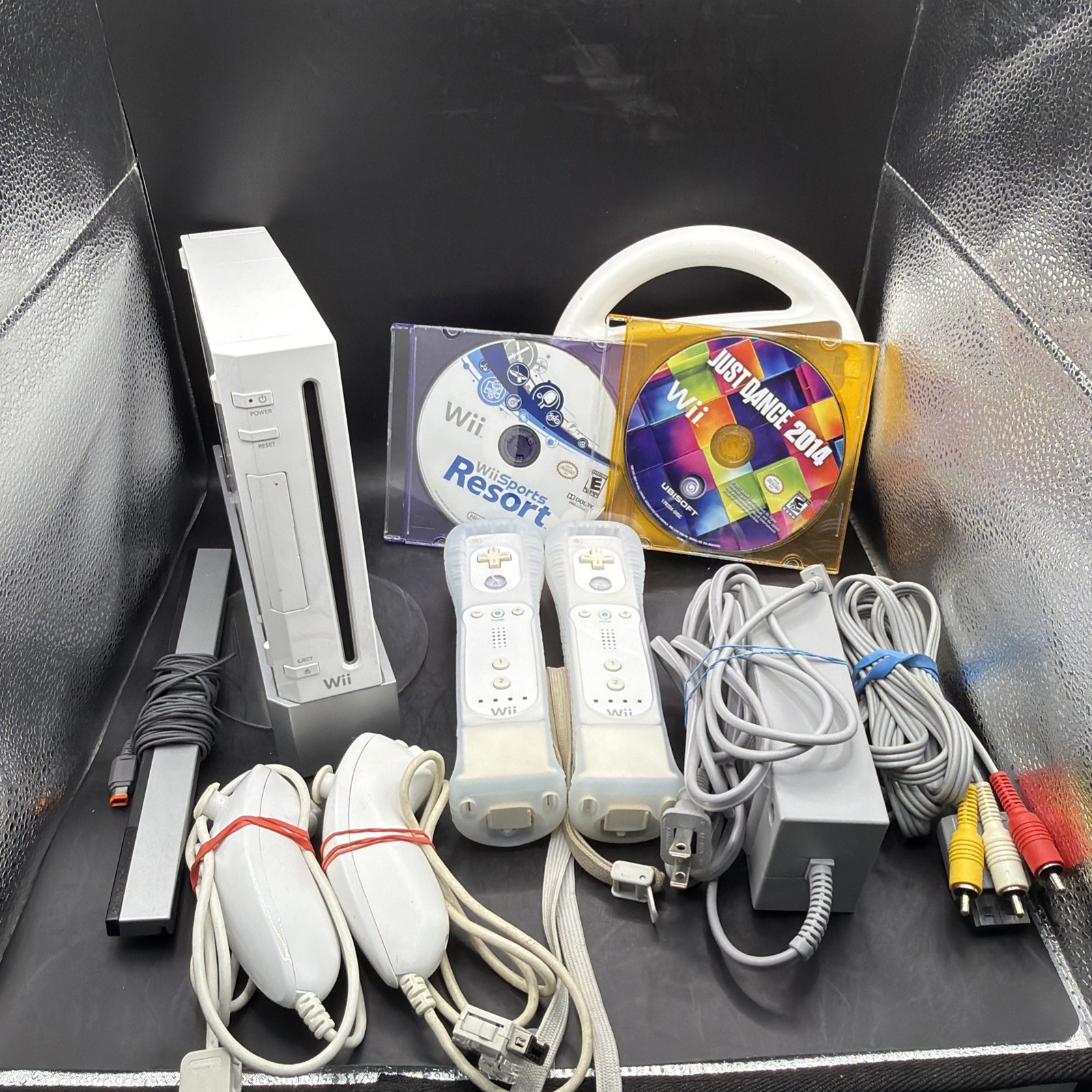 Nintendo Wii With Wii Sports Resort Console System Bundle RCA To HDMI