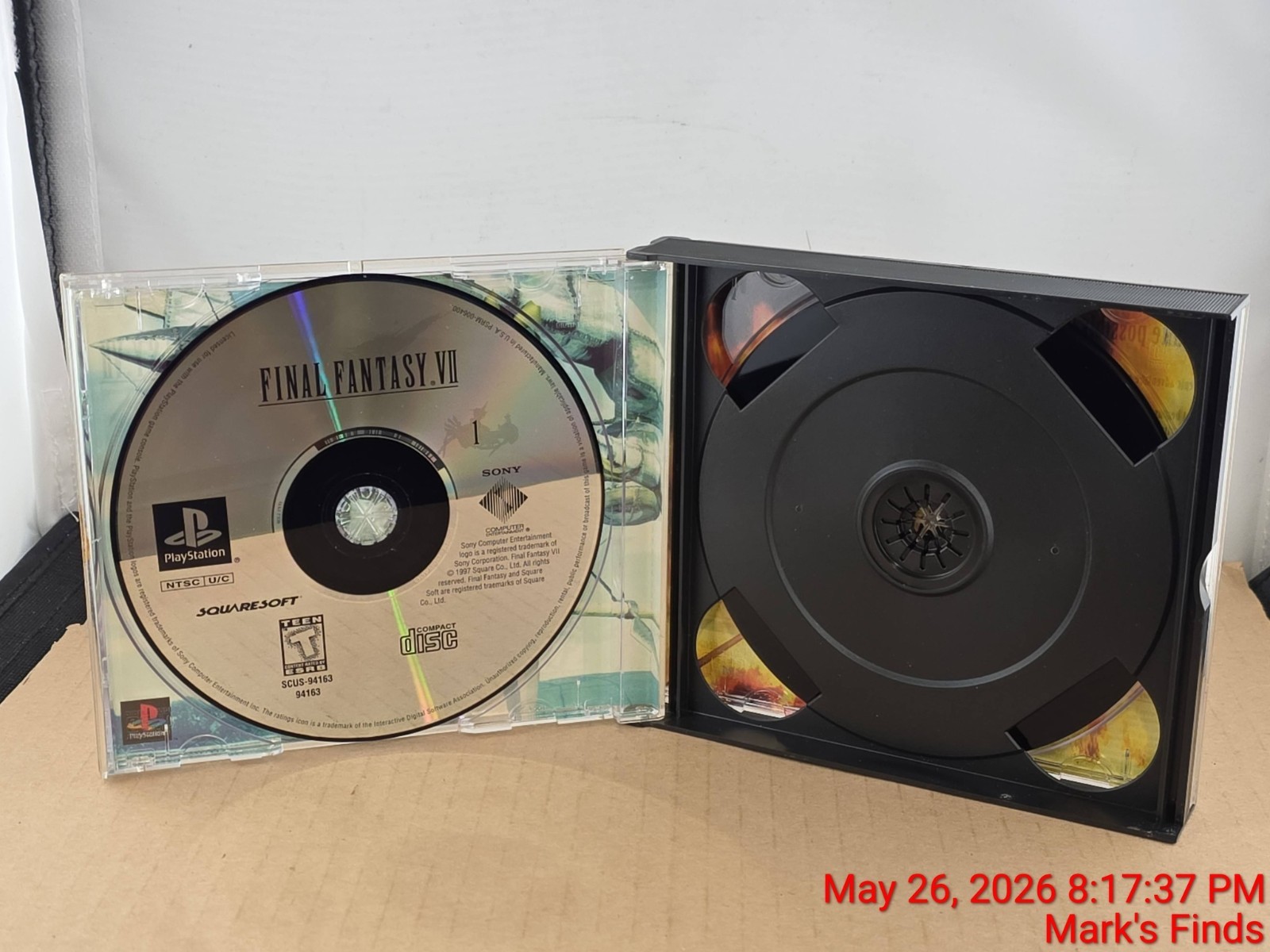 Sony PlayStation 1 PS1 Console – Gray + Cables + Controller Final Fantasy VII