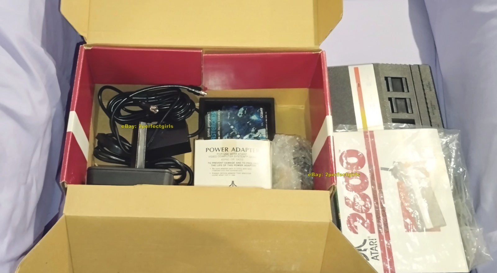 Atari Jr 2600 Rainbow Console CIB w/ALL ORIG Inserts 1987 NM+ HTF TESTED