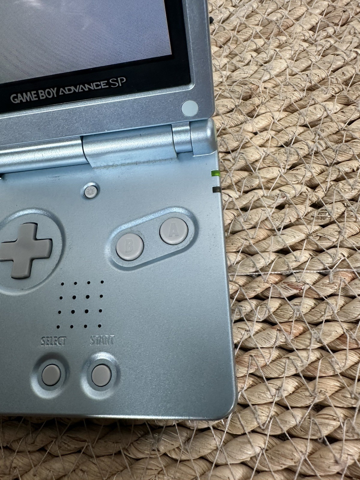 Gameboy Advance SP AGS-001 Pearl Blue console US Seller TESTED No Charger