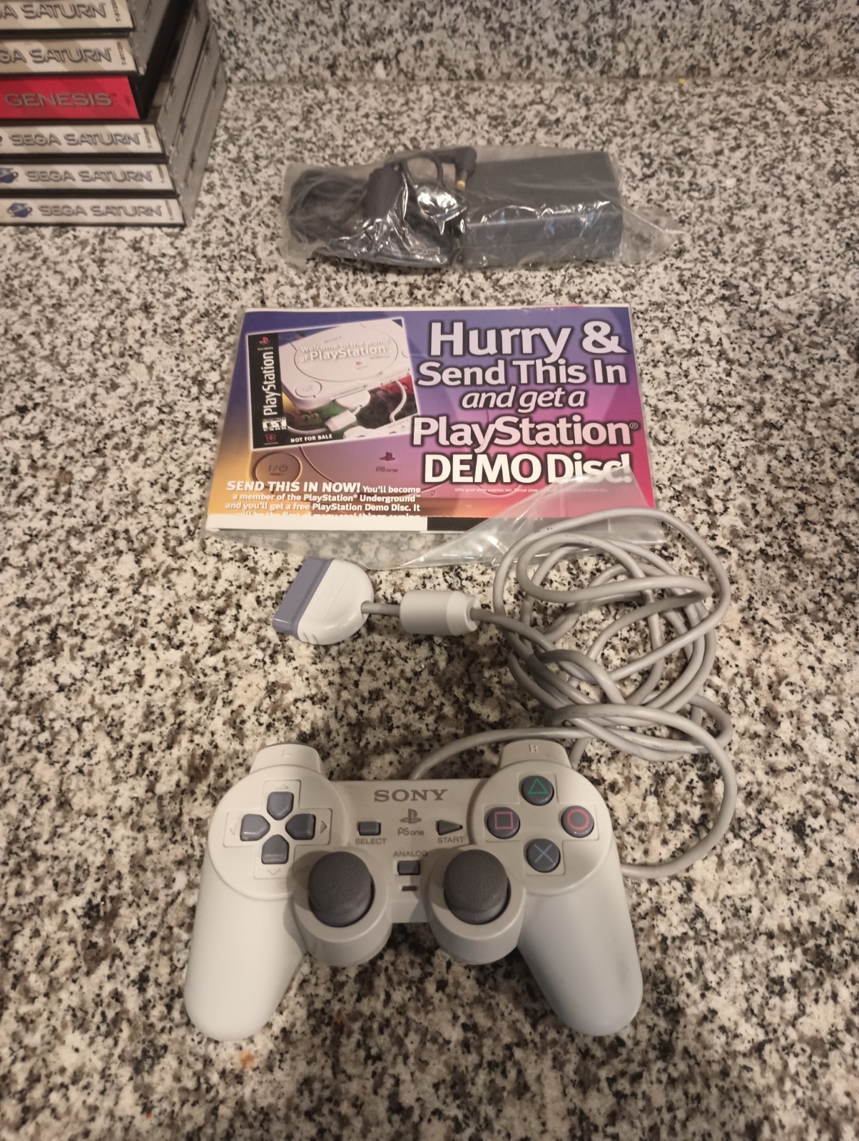 Sony PSOne Video Game Console – White (SCPH-101/94015) In box / 10 Games
