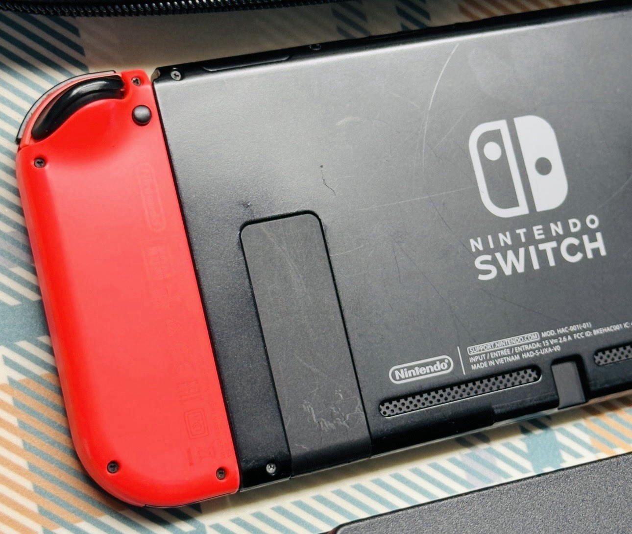 Nintendo Switch 32GB V2 Console Neon Red Blue JoyCons Tested READ 4262