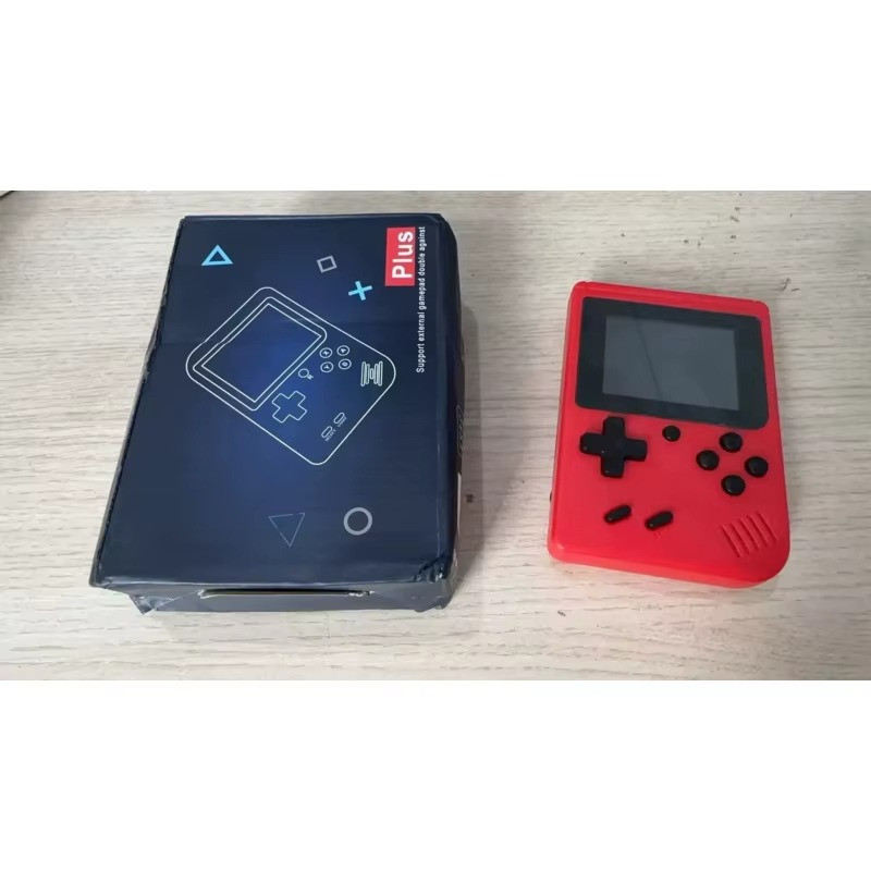 Retro Handheld Game Console 400 Built-in Games Rechargeable Red