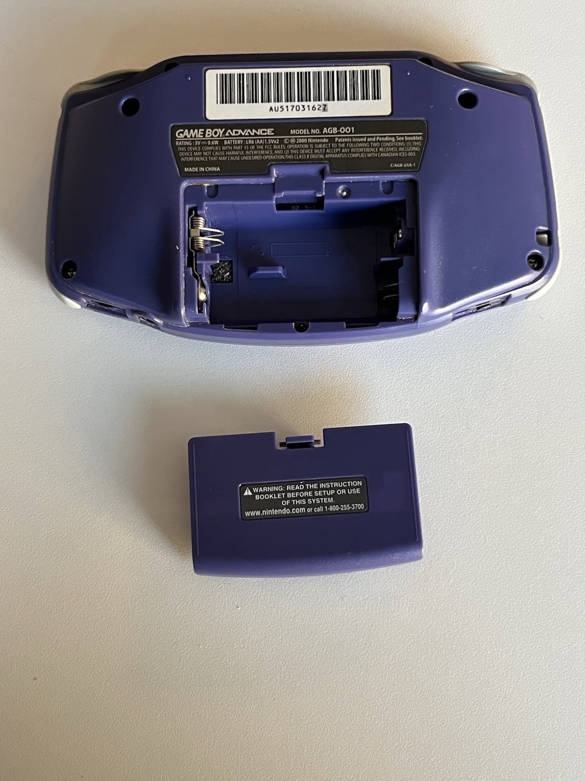 Indigo Game Boy Advance GBA Tested & Working w/ Harry Potter + Box