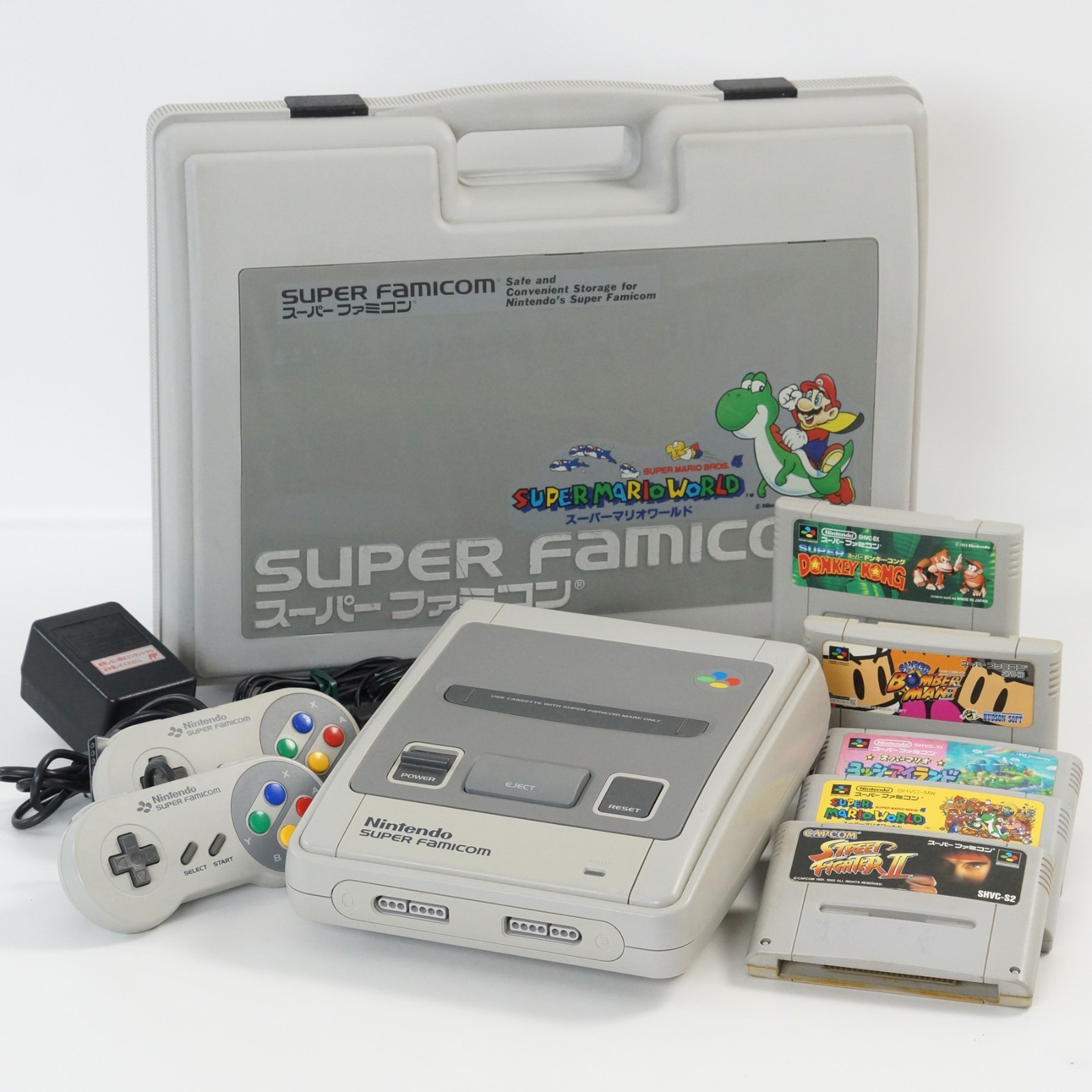 Super Famicom Console SHVC-001 Nintendo Tested System wz Games and Case 23360887