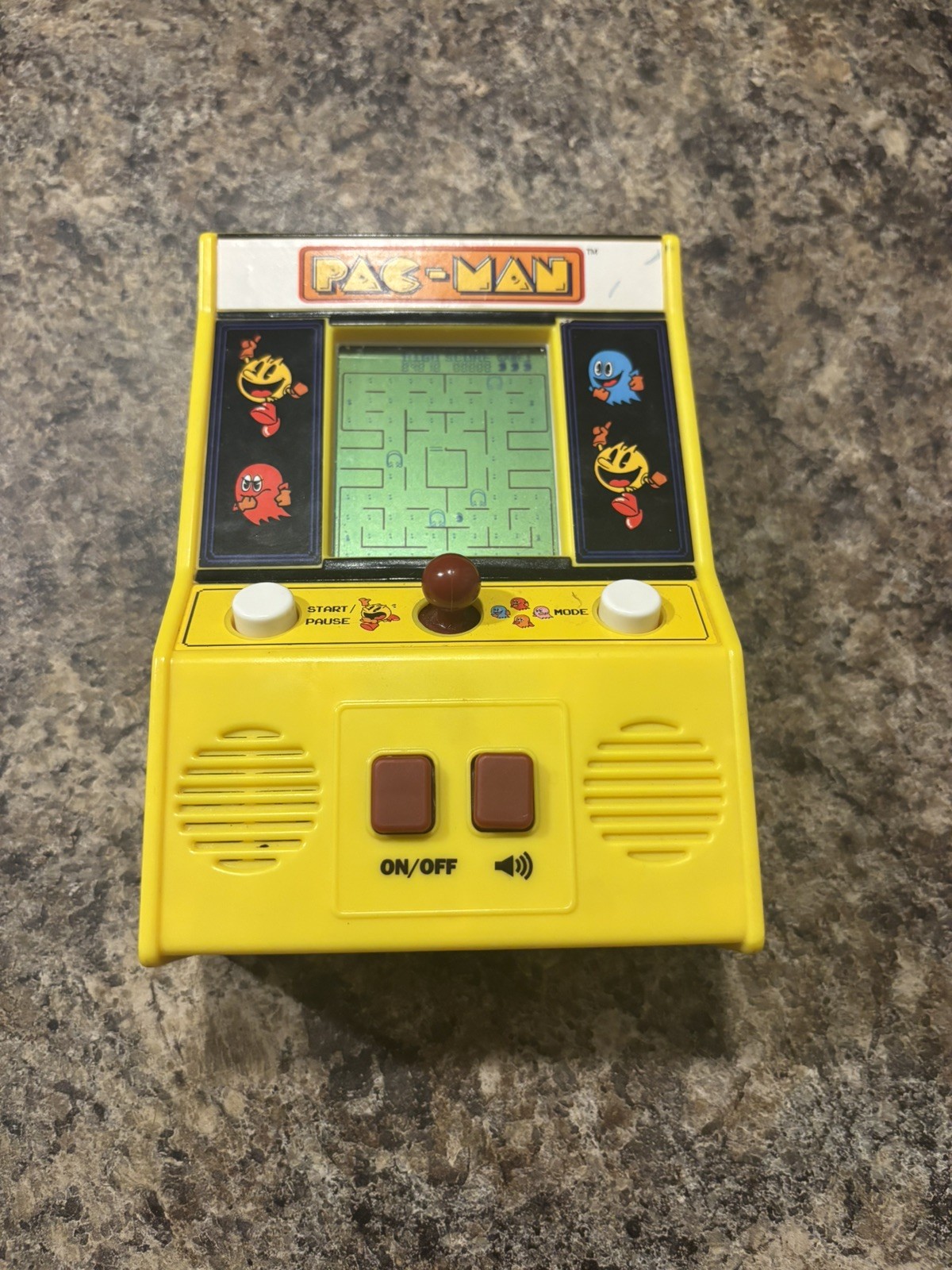 Pac-Man Basic Fun Mini Arcade LCD Handheld Game 09521 Tested Works Retro Toy