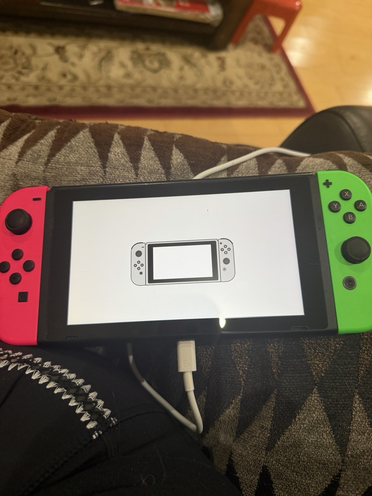 Nintendo Switch HAC-001 Handheld Console Neon Red/Green Joy-Con Black