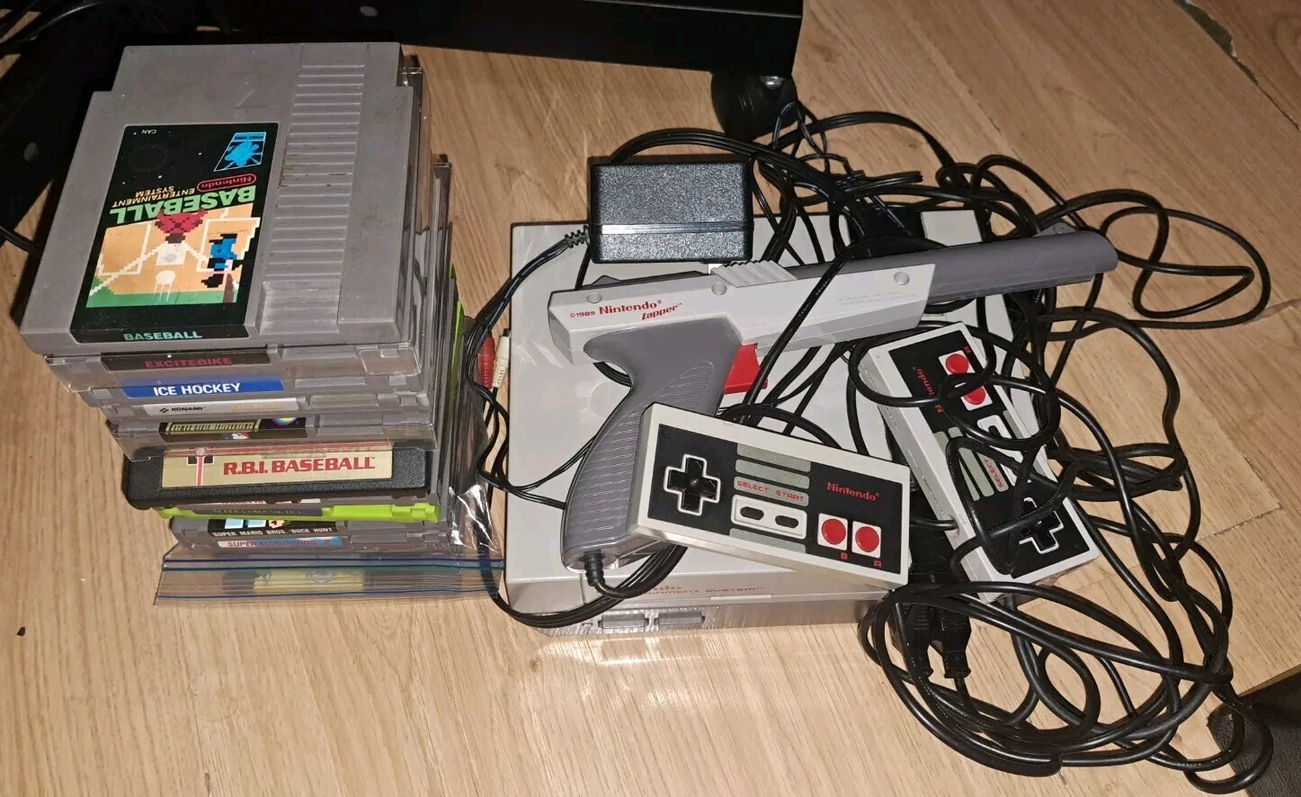 Nintendo Entertainment System NES Console Bundle 15 Games (1×500 In 1) Tested