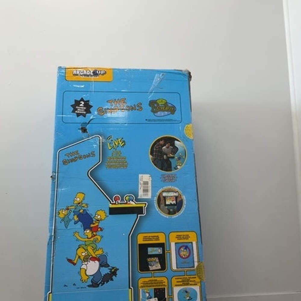 New Arcade 1 Up The Simpsons Arcaded game w/ stool