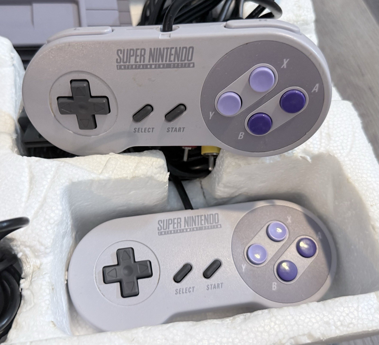 SNES Original Console CIB – Matching Serial Number Box – Tested