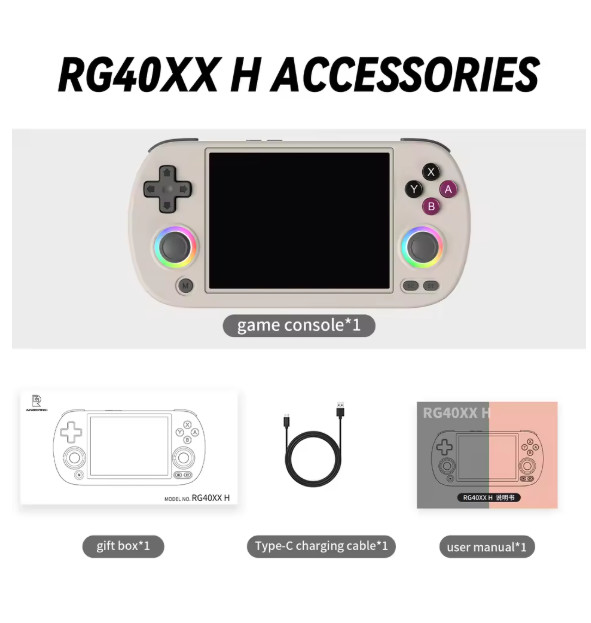 ANBERNIC RG40XX H Handheld Game Console 4” Screen Linux System