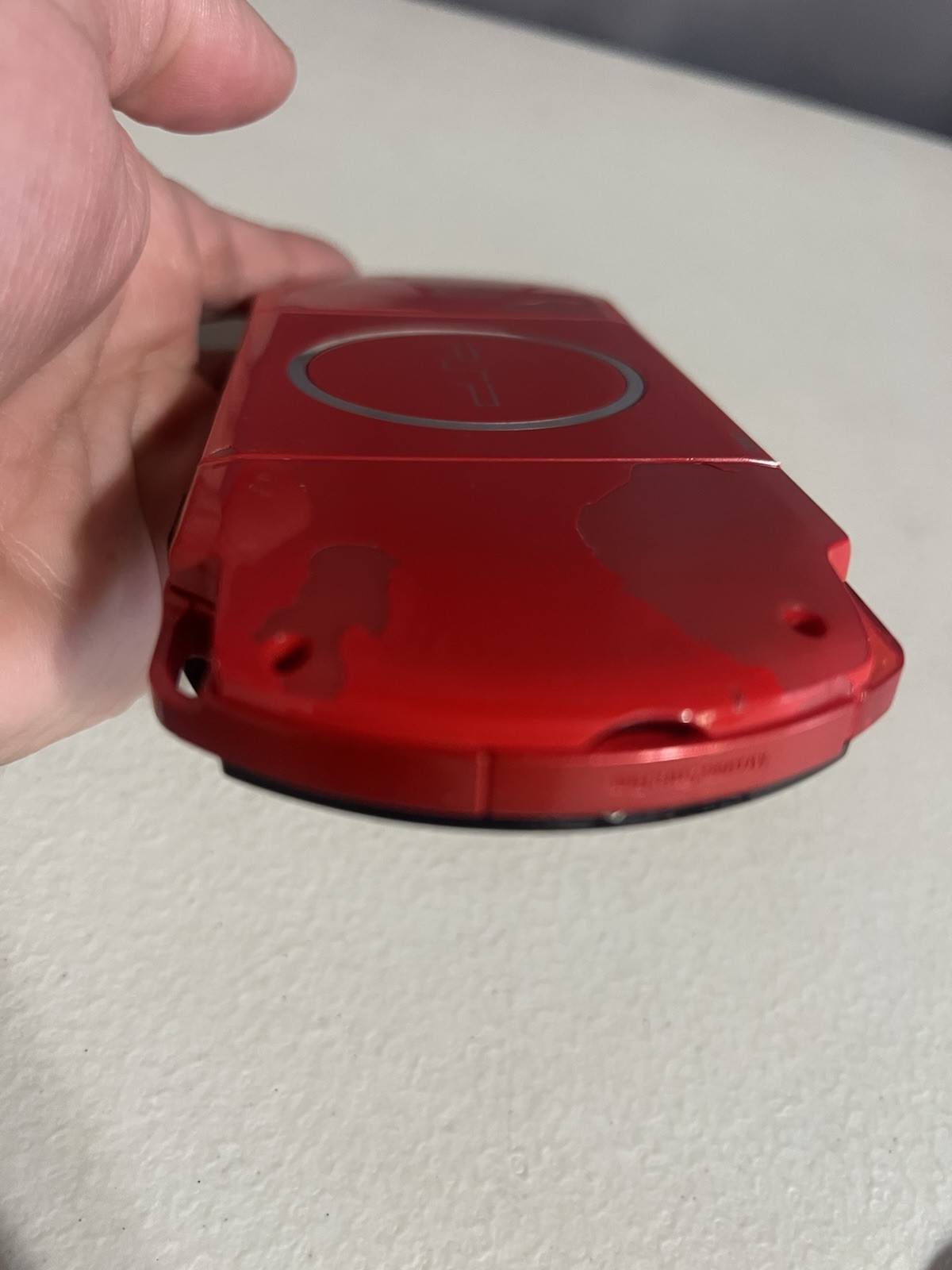 Sony PSP 3000 Console Red Black No Battery No Charger with Memory Card 1GB