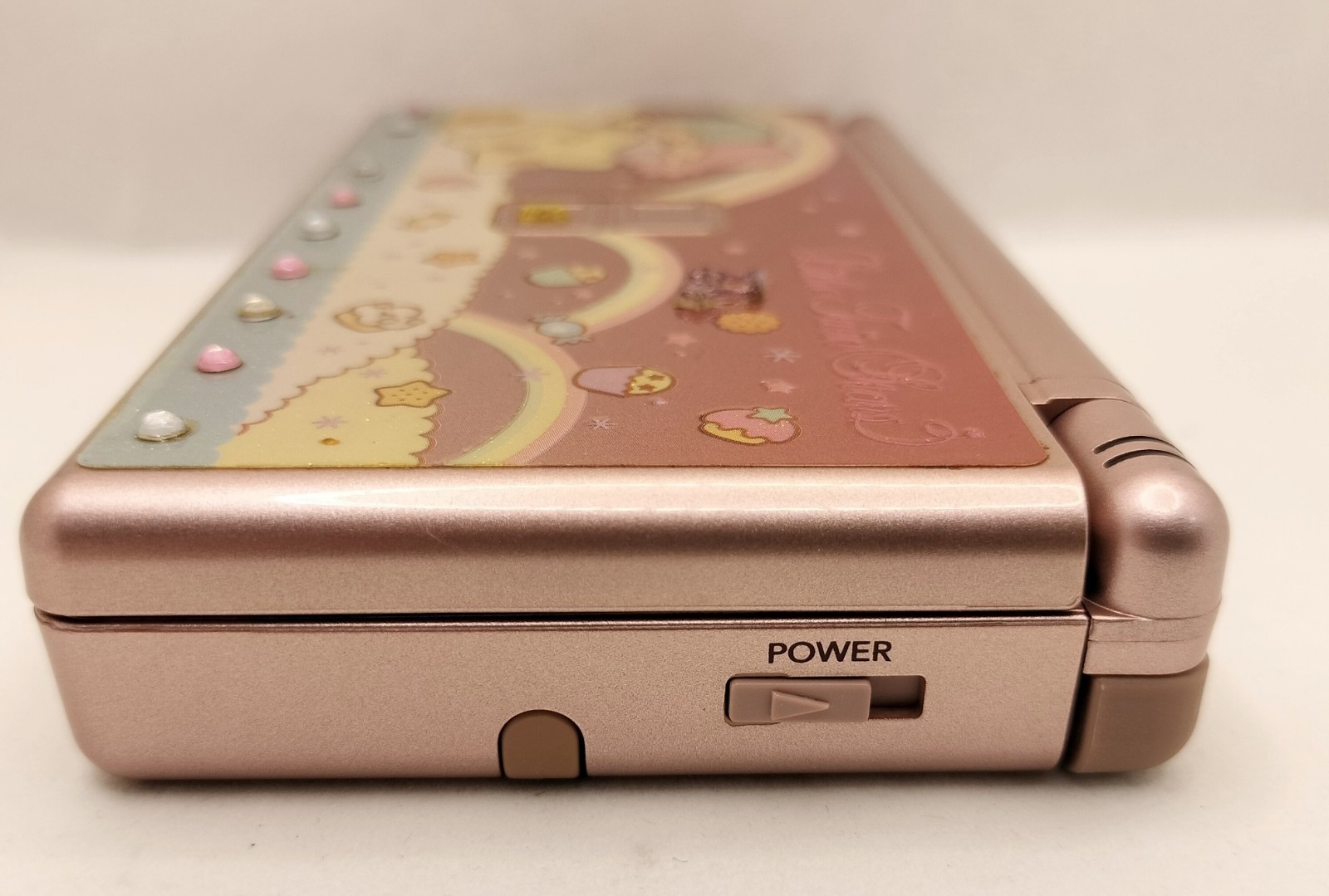 Nintendo DS Lite Metallic Rose Console Cute Sanrio Little Twin Stars Deco Japan
