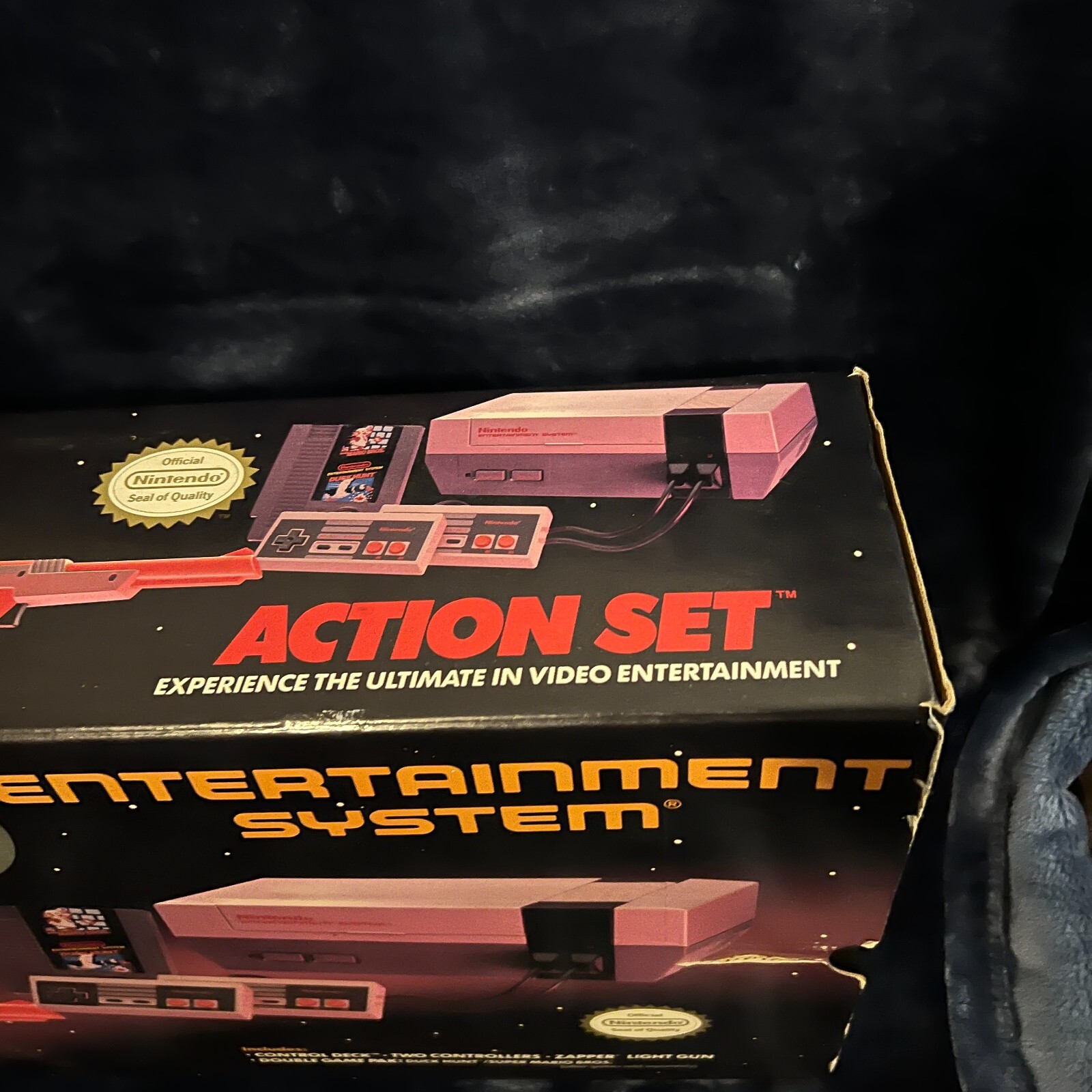 Box Only Vintage Nintendo NES Action Set Home Console – White/Gray Box Only 1987