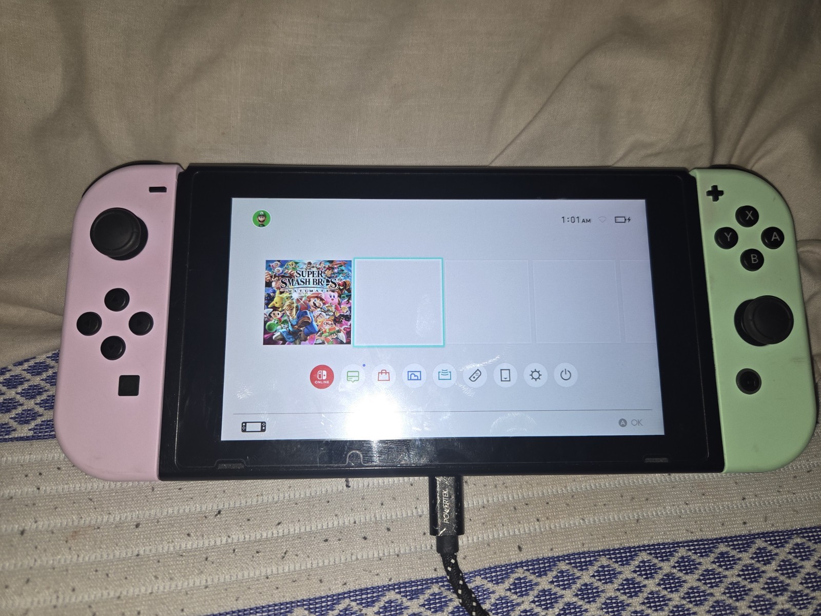 Nintendo Switch OLED with Super Smash Bros Ultimate with Headset and Dock