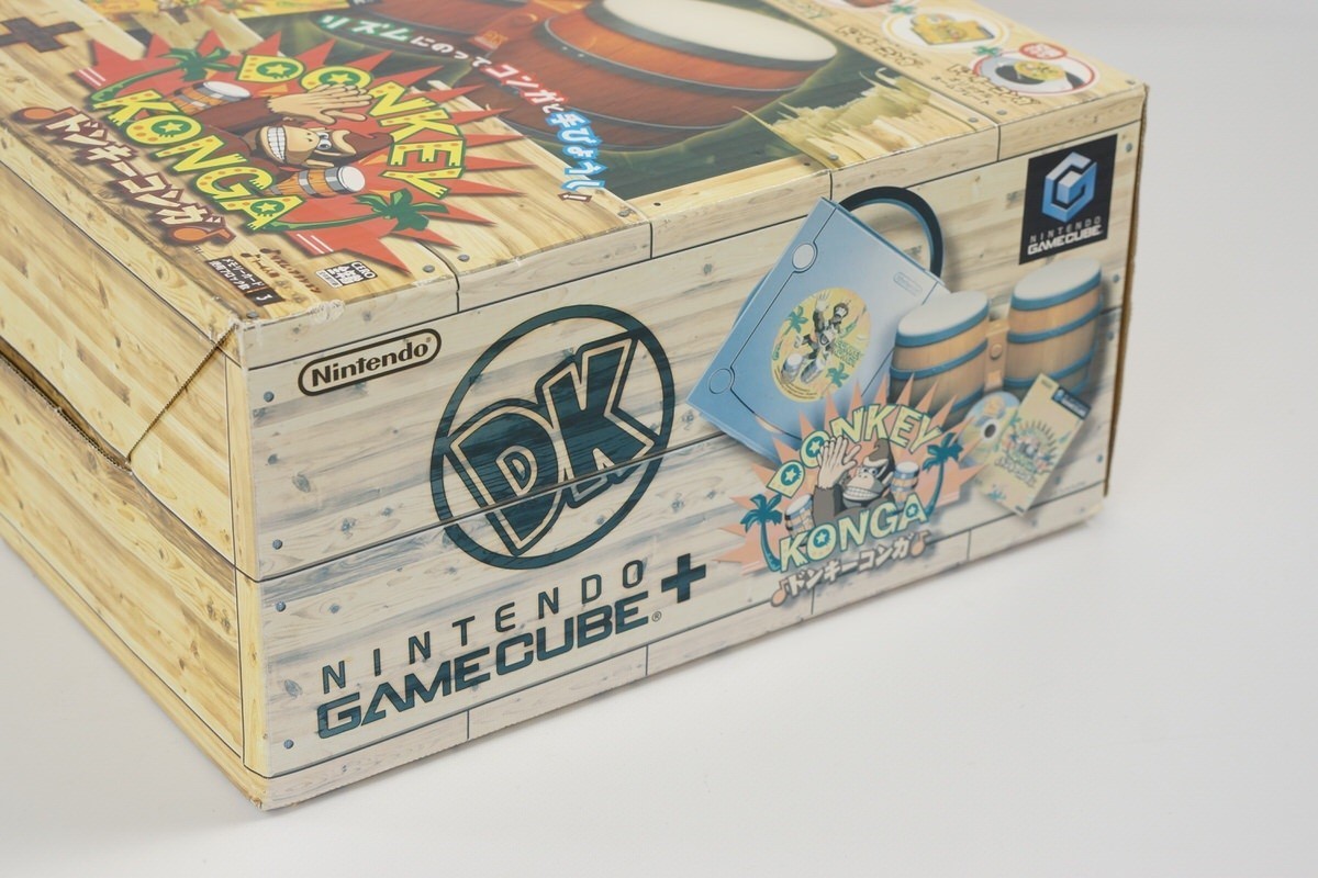 GameCube Silver Console + Donkey Konga Starter Boxed Tested System DNH10341950