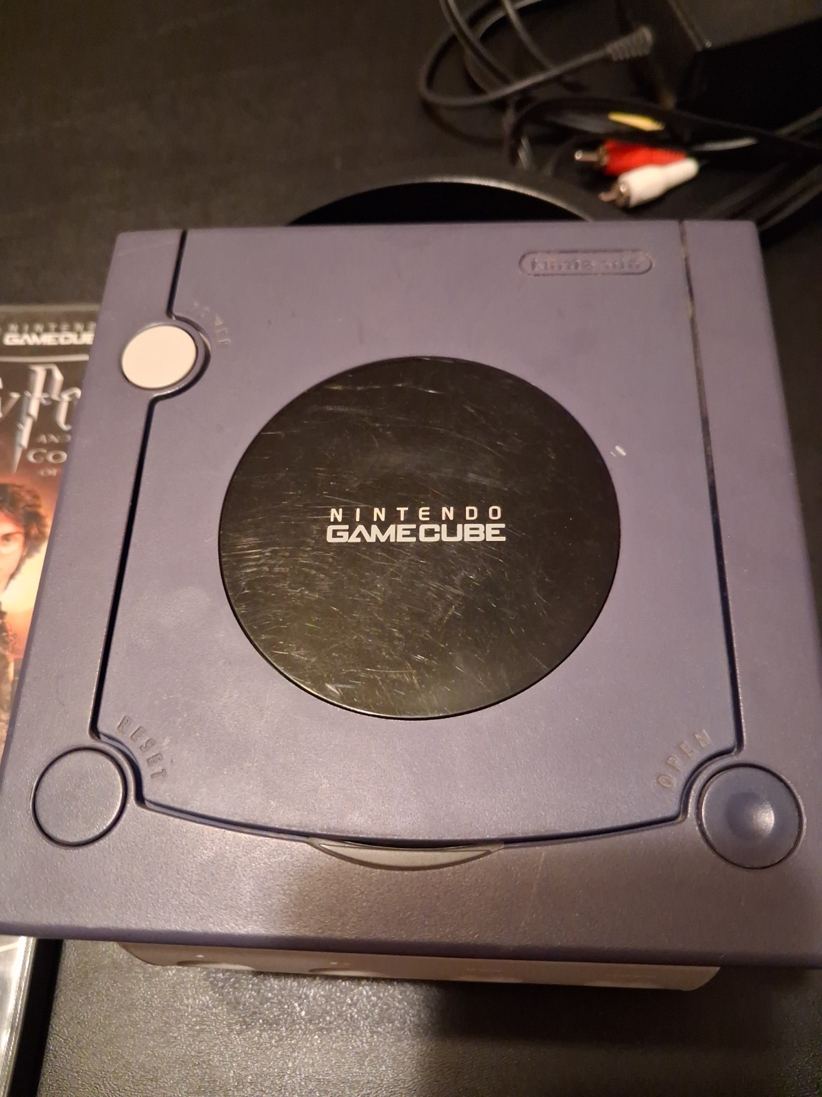 Nintendo GameCube Indigo DOL-001 Console 2 OEM Controllers 6 Games Naruto Tested