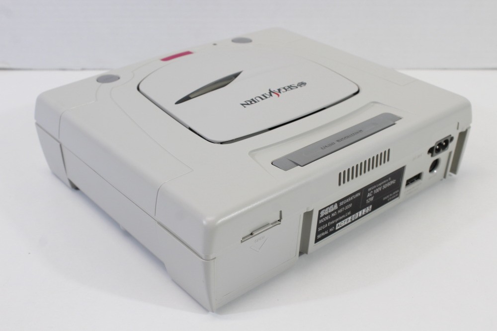 SEGA Saturn White Console Controller x2 AC AV HST-3220 SS Japan WORKING #1 A VG