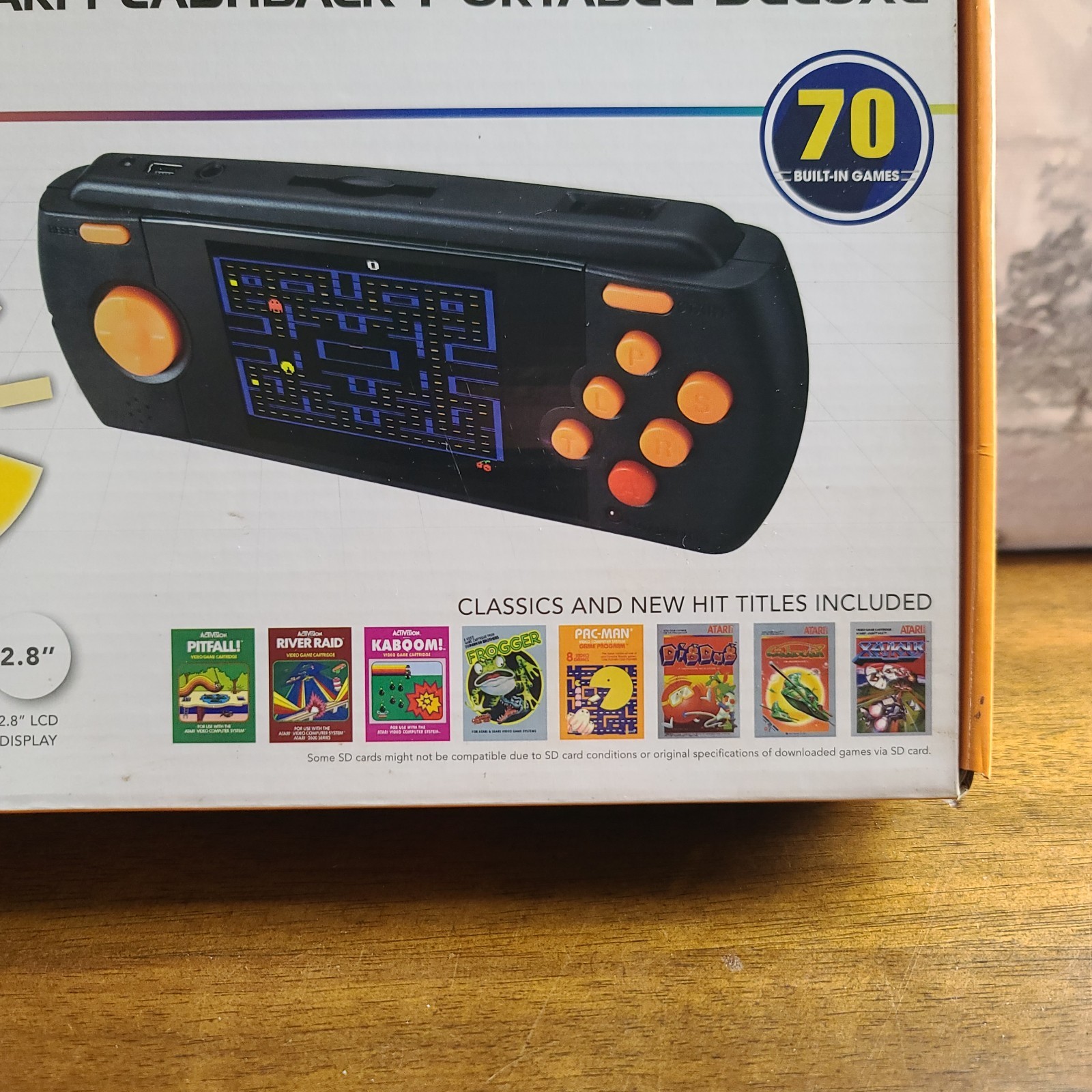 Atari Flashback Portable Deluxe 70 Built In Games 2.8 Inch LCD SD Card Slot
