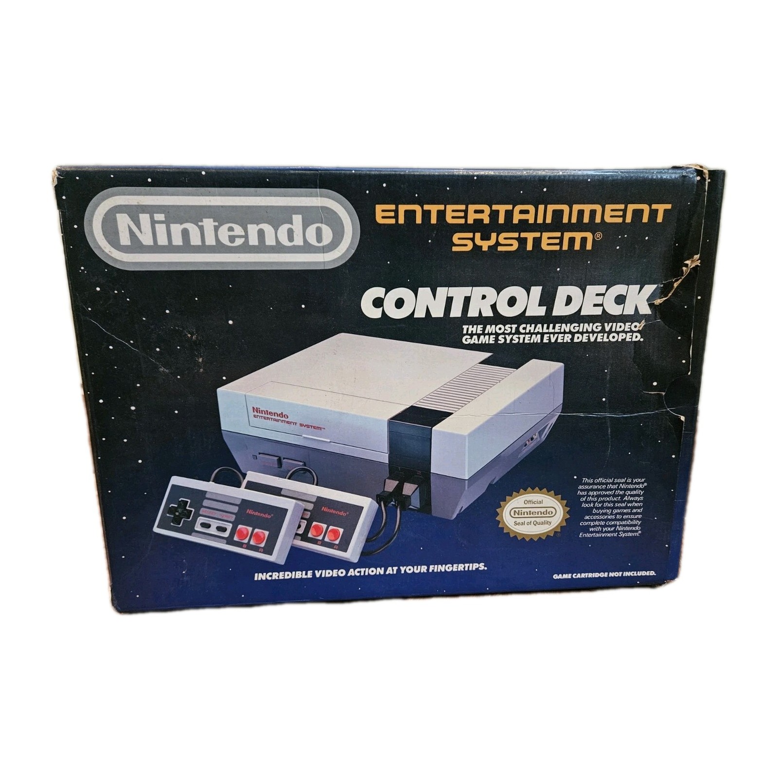 1985 Nintendo Entertainment System NES-001 w/ 2 Controllers + Ninja Turtle Game