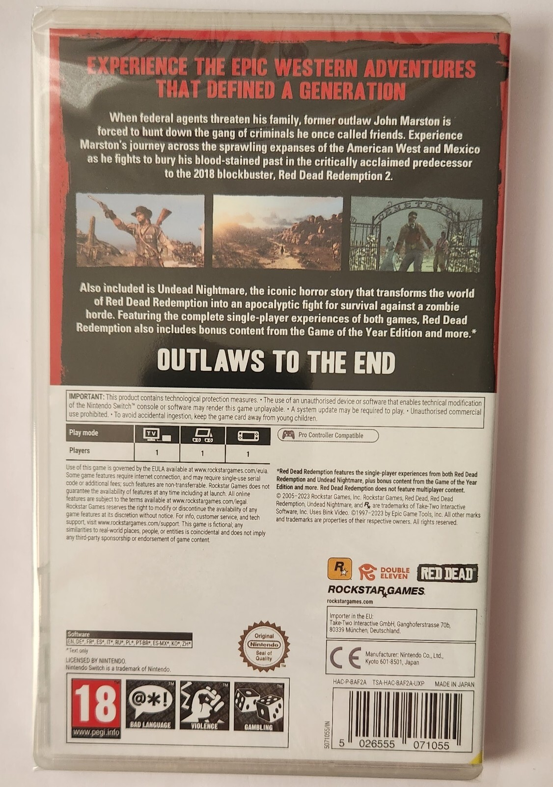 Red Dead Redemption Switch Brand New Game Special (2023 Action/Adventure)