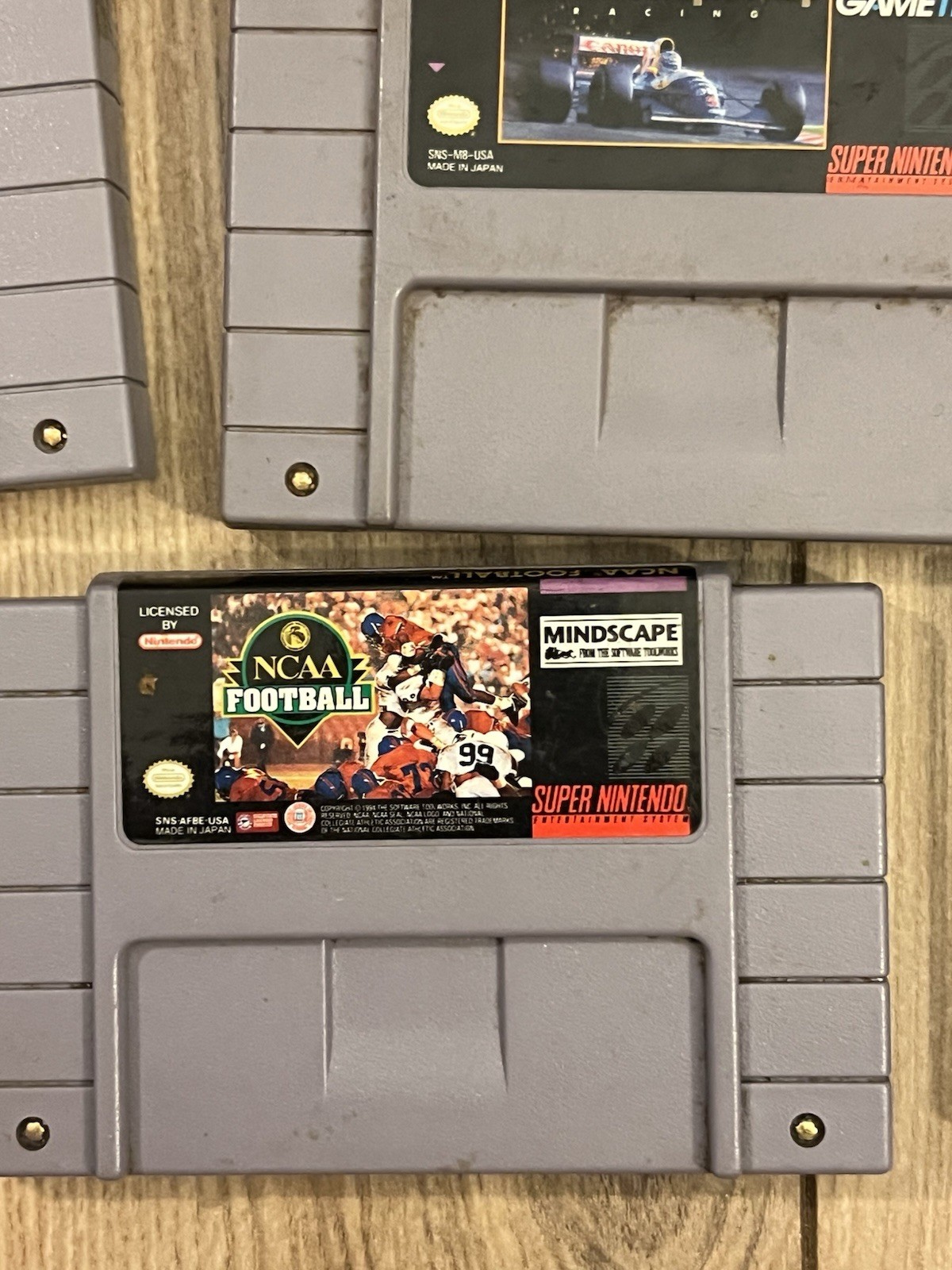 Super Nintendo SNES Console Bundle 4 Games Controller Tested Works Clay Fighter