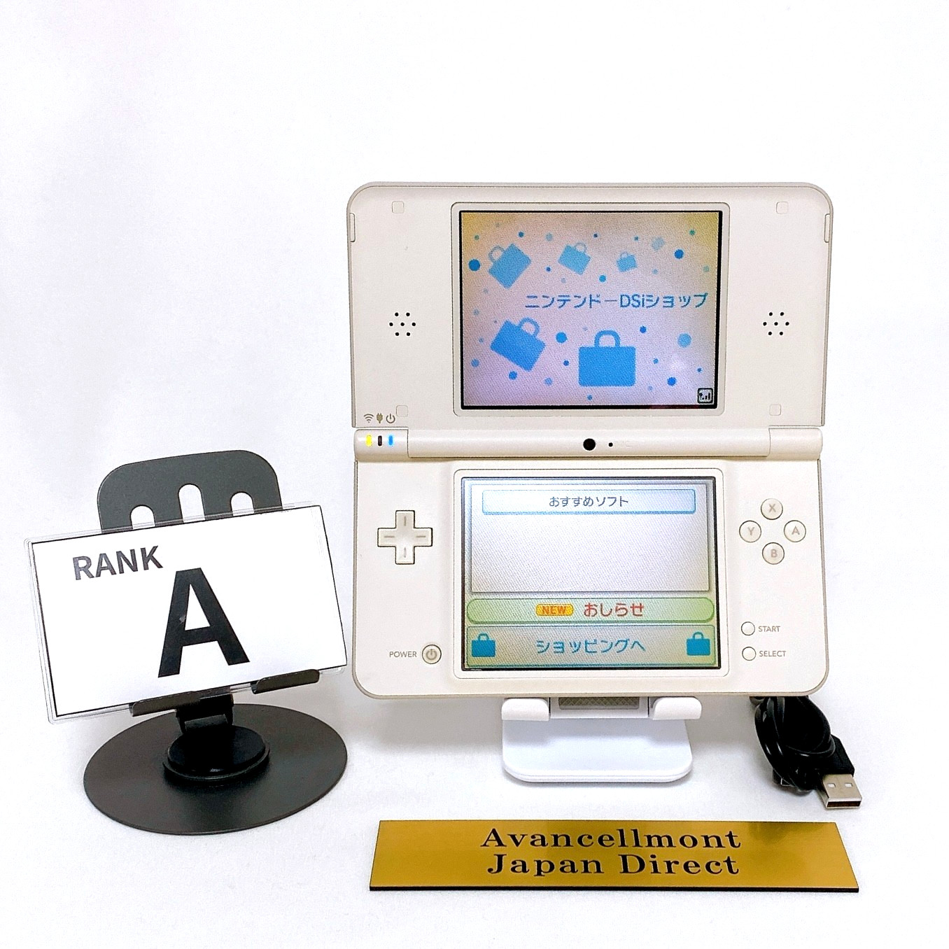 Nintendo DSi LL XL Natural White Console Stylus Japan Tested Working Rank A