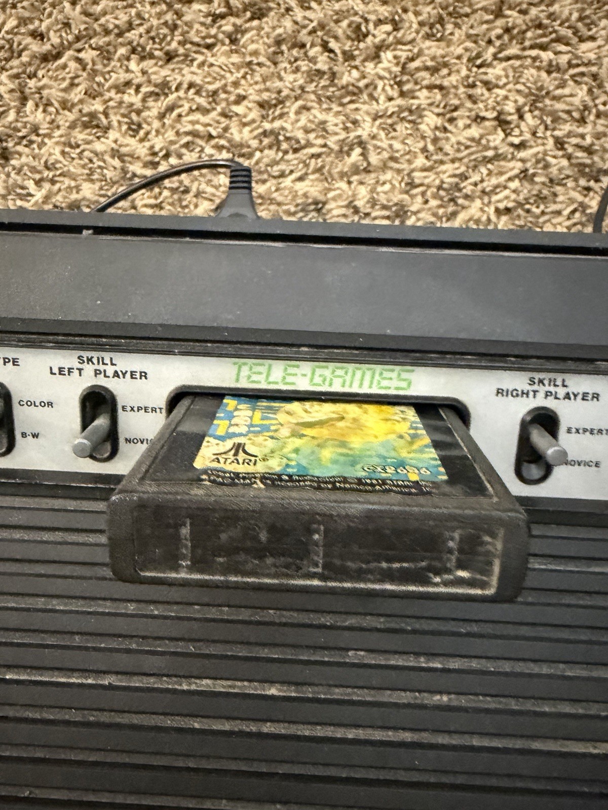 Sears Tele-Games Video Arcade Atari 2600 Console Wood Grain With PacMan Working