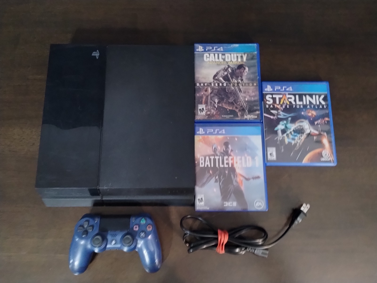 Sony PlayStation 4 Original Black, 500GB Warfare Bundle, Tested And Working