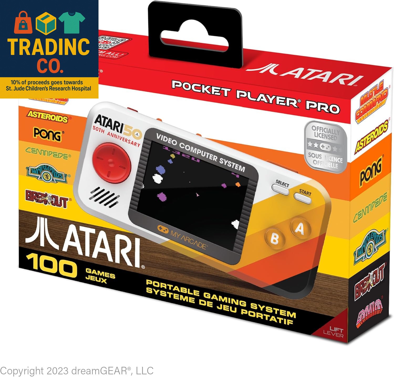 Atari Pocket Player Pro: Handheld Portable Video Game Console with 100 Games, 2.