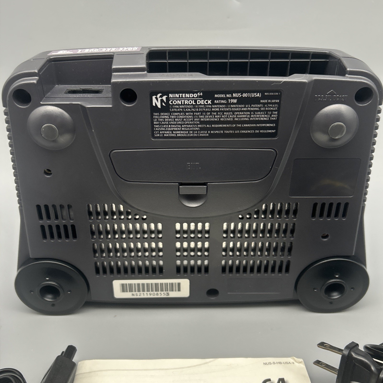 Nintendo 64 N64 System Console Gray Official Controller, Cables – Tested