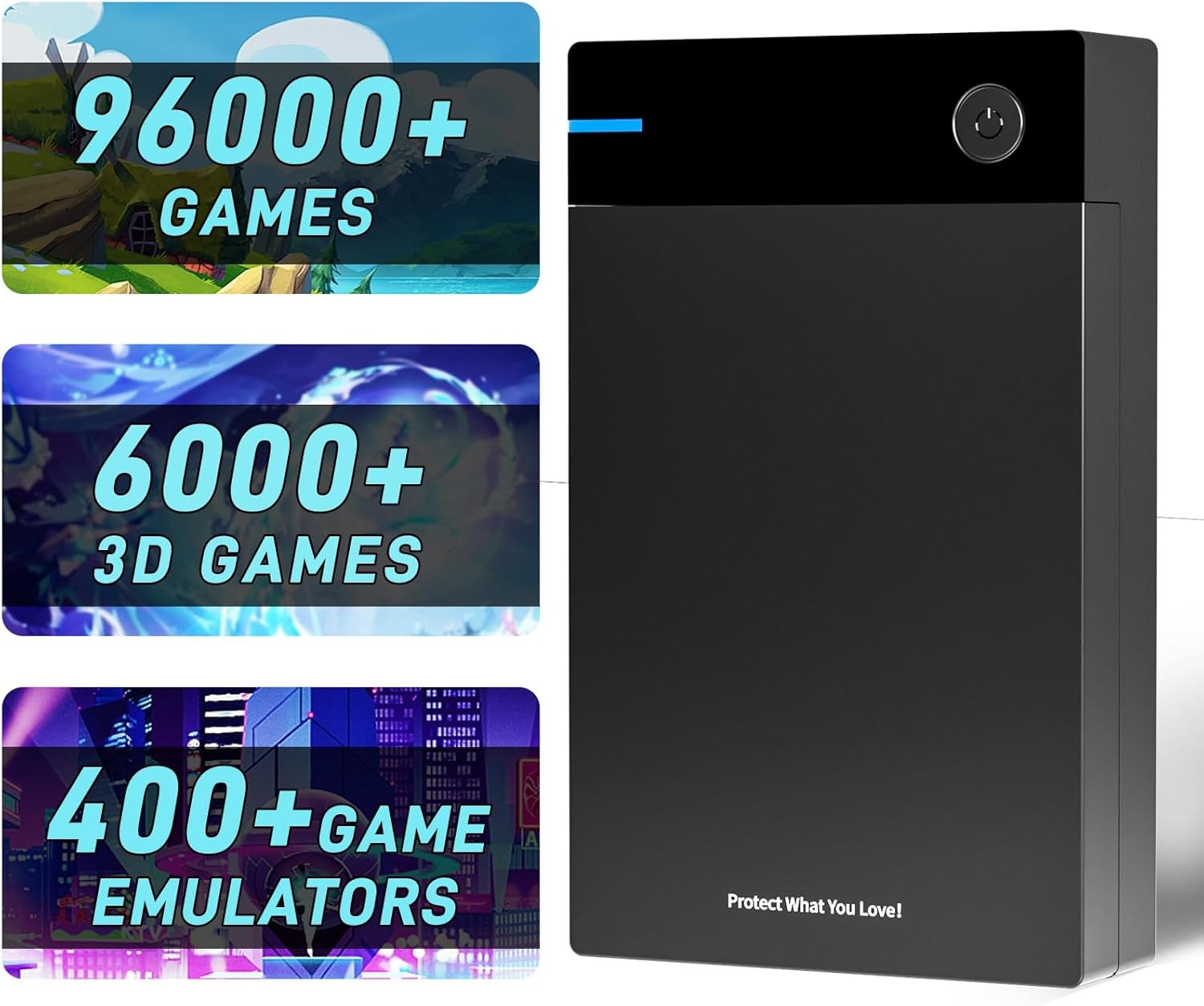 Kinhank 12TB Retro Game Hard Drive 96000+ Games