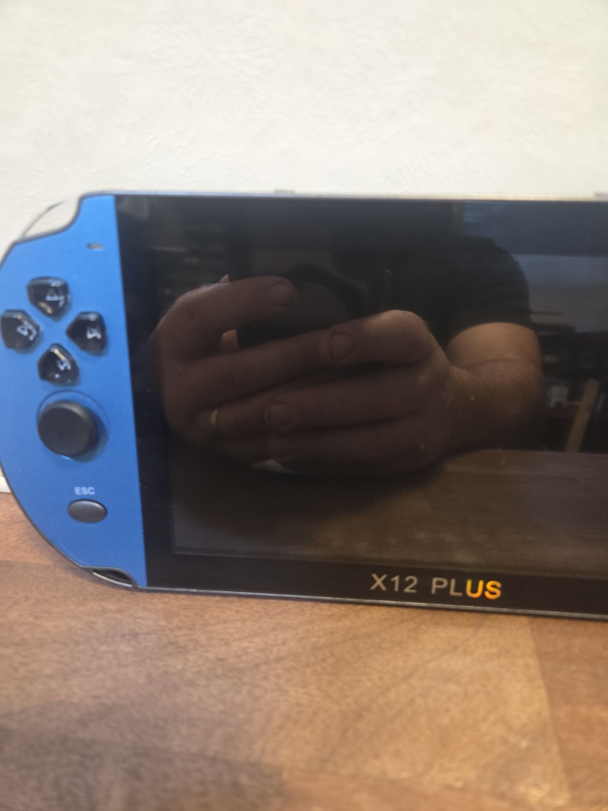 X12 PLUS Handheld Game Console System w/ Built-In Screen, Blue & Red