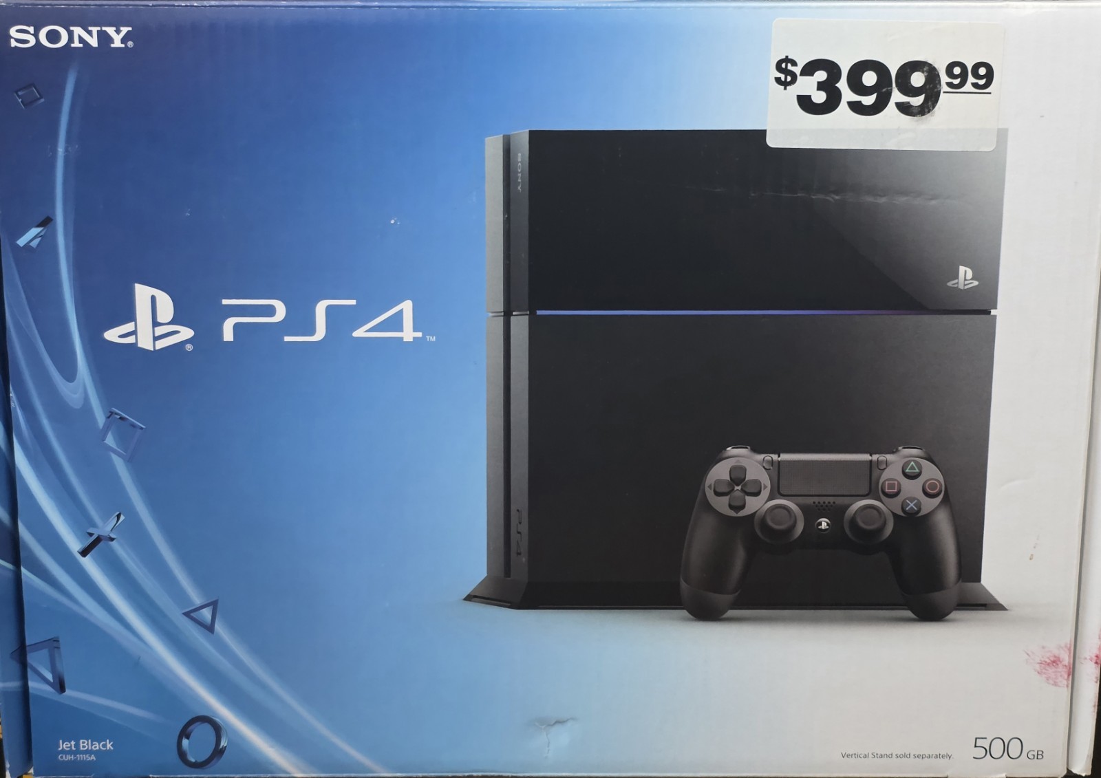 Sony PlayStation 4 500GB Jet Black Console With 3 OEM Controls